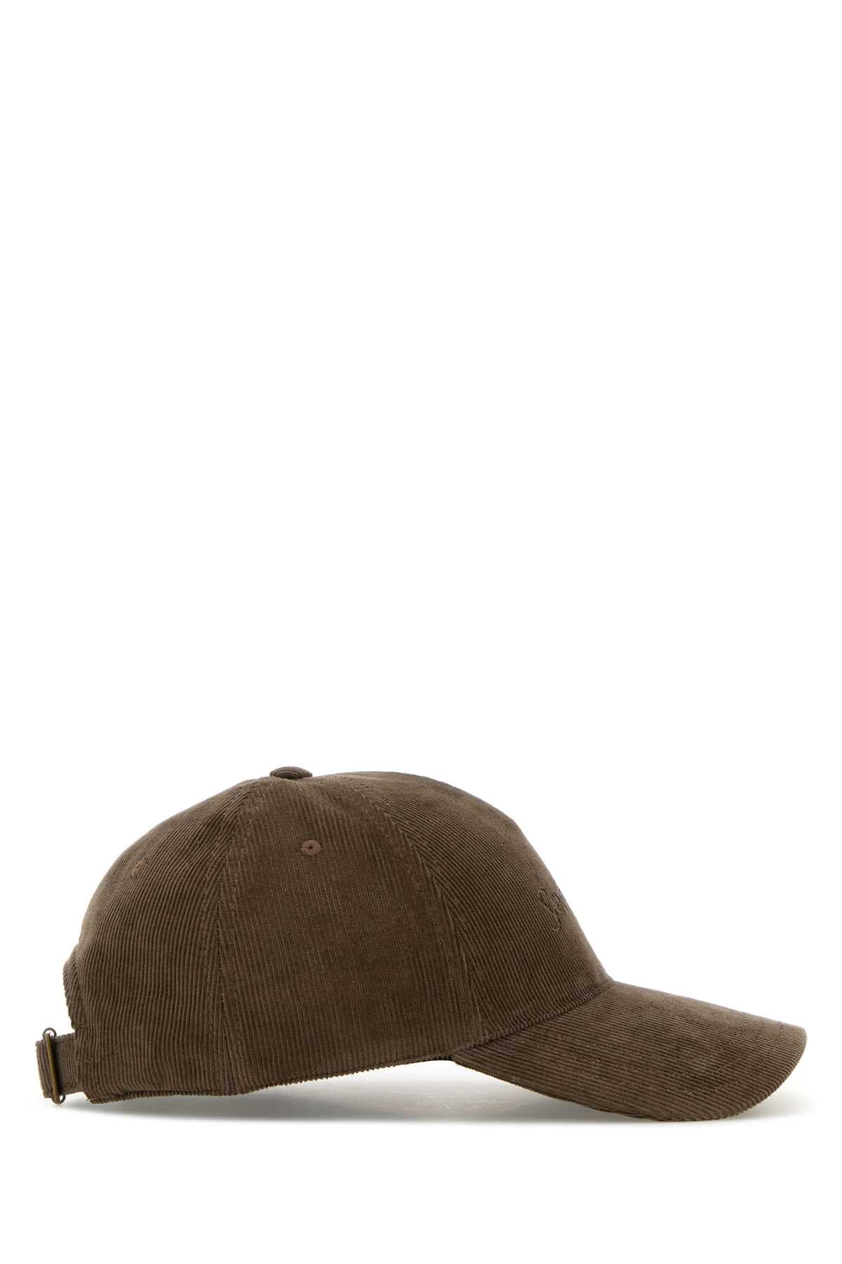 Saint Laurent Men Mud Corduroy Baseball Cap SAINT LAURENT