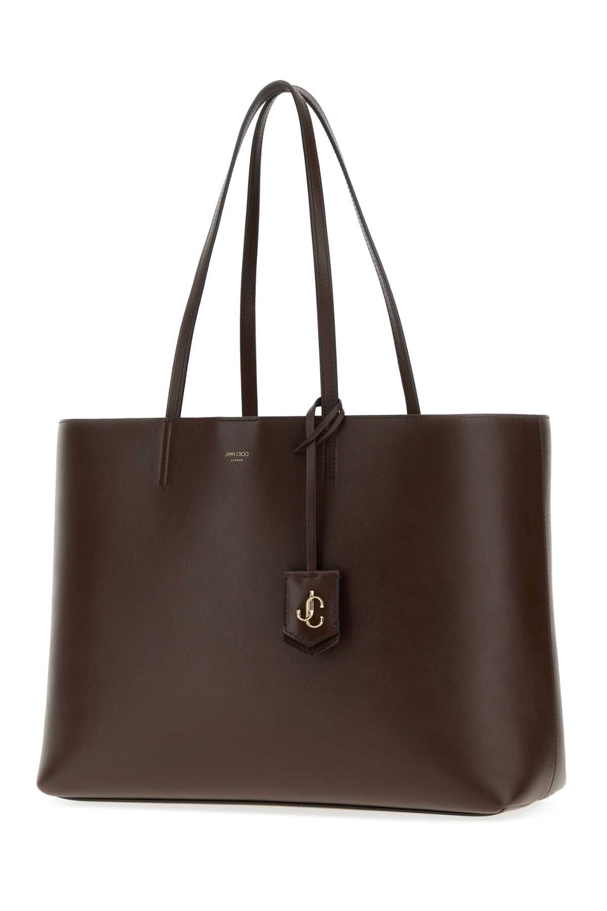 Jimmy Choo Women Chocolate Leather Nine2five Shopping Bag JIMMY CHOO