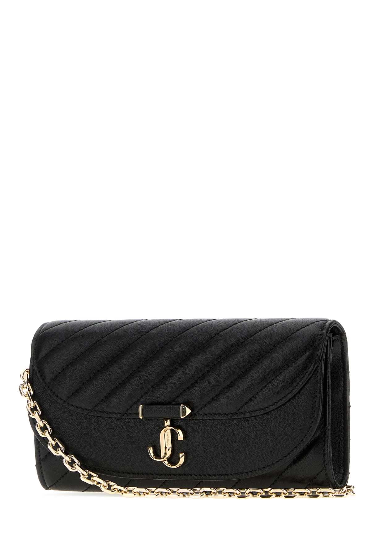Jimmy Choo Women Black Leather Avn Curve Crossbody Bag JIMMY CHOO