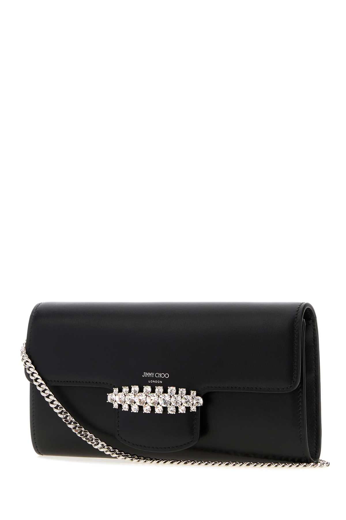 Jimmy Choo Women Black Leather Bing Wallet JIMMY CHOO