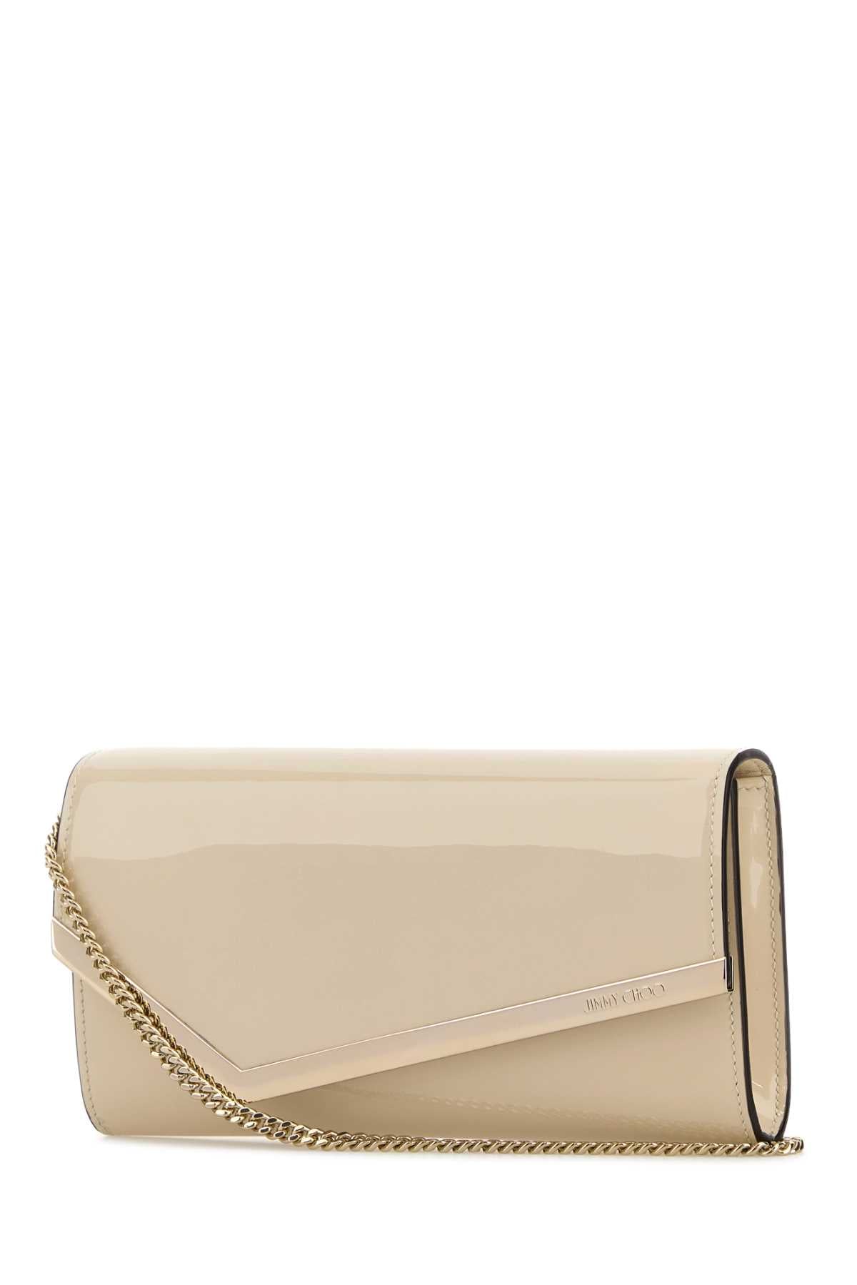 Jimmy Choo Women Ivory Leather Emmie Clutch JIMMY CHOO