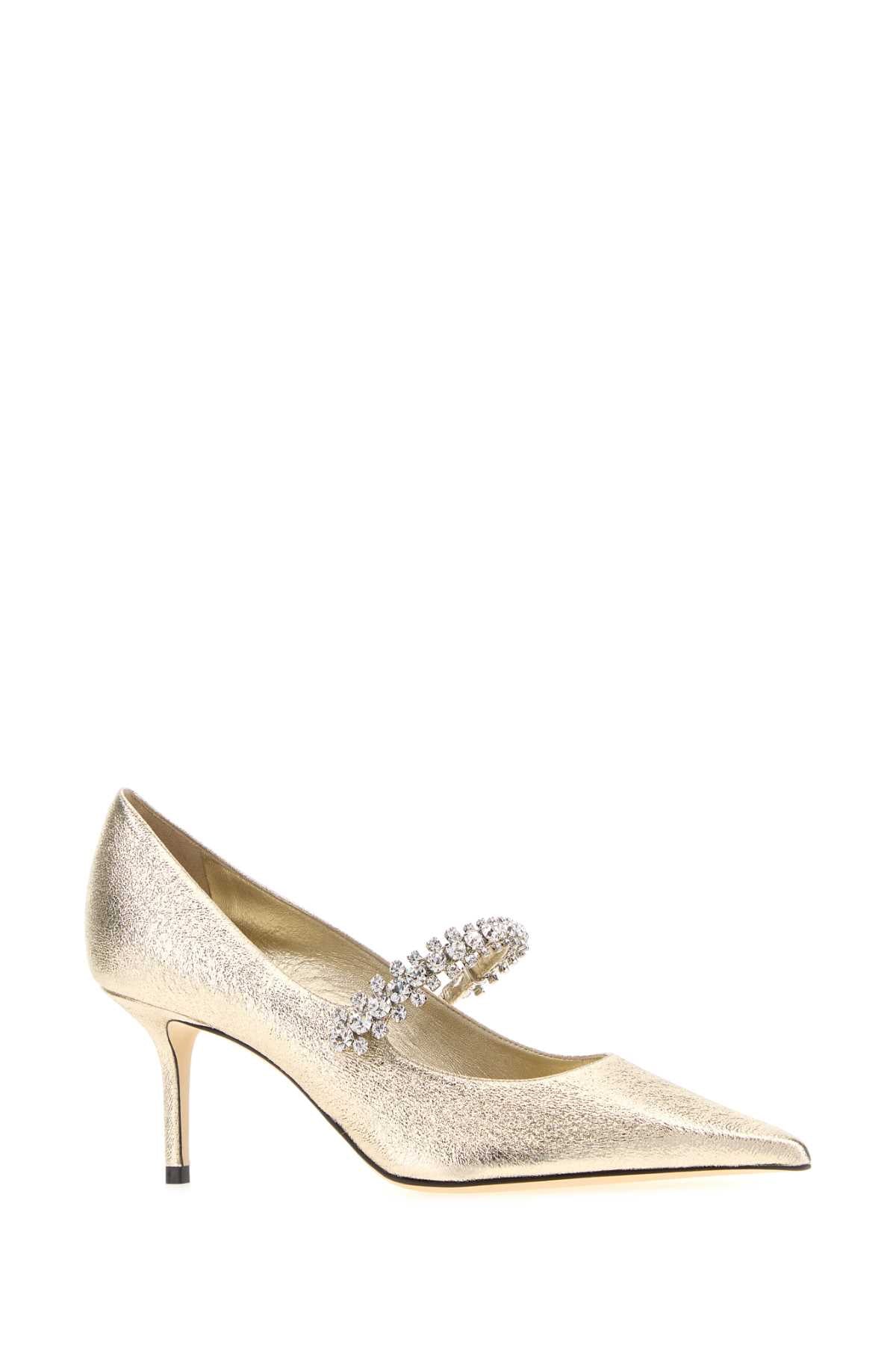 Jimmy Choo Women Gold Fabric Bing Pumps JIMMY CHOO
