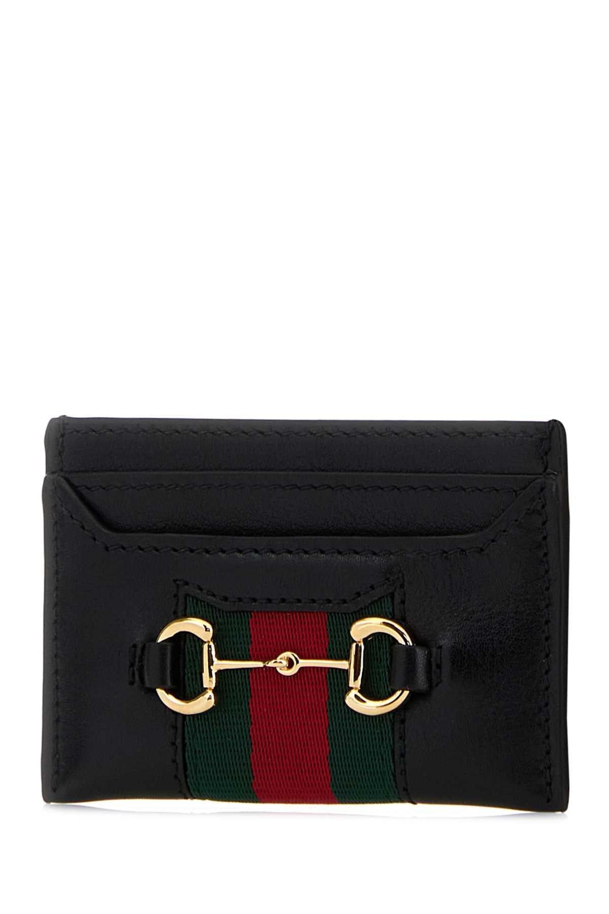 Gucci Women Black Leather Card Holder GUCCI