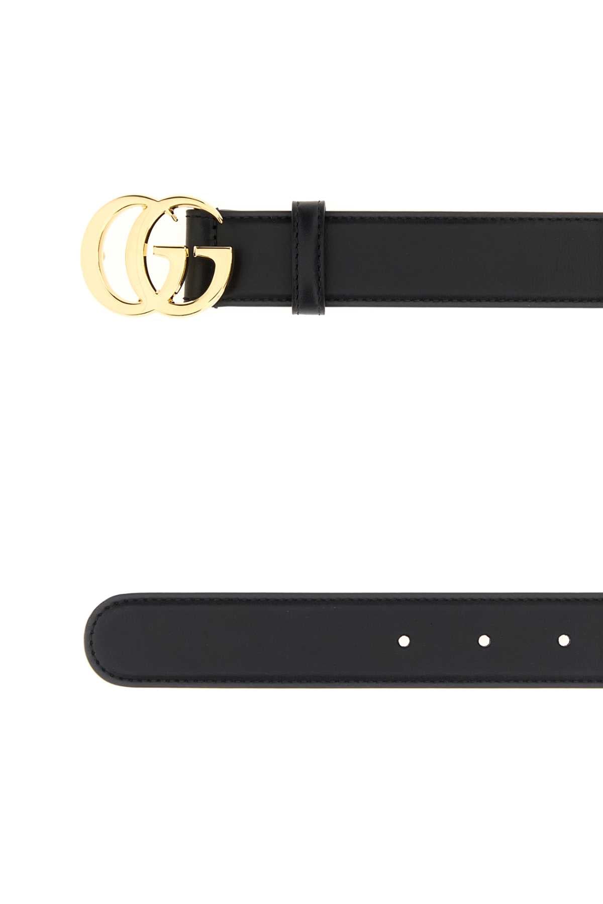 Gucci Women Black Leather Belt GUCCI