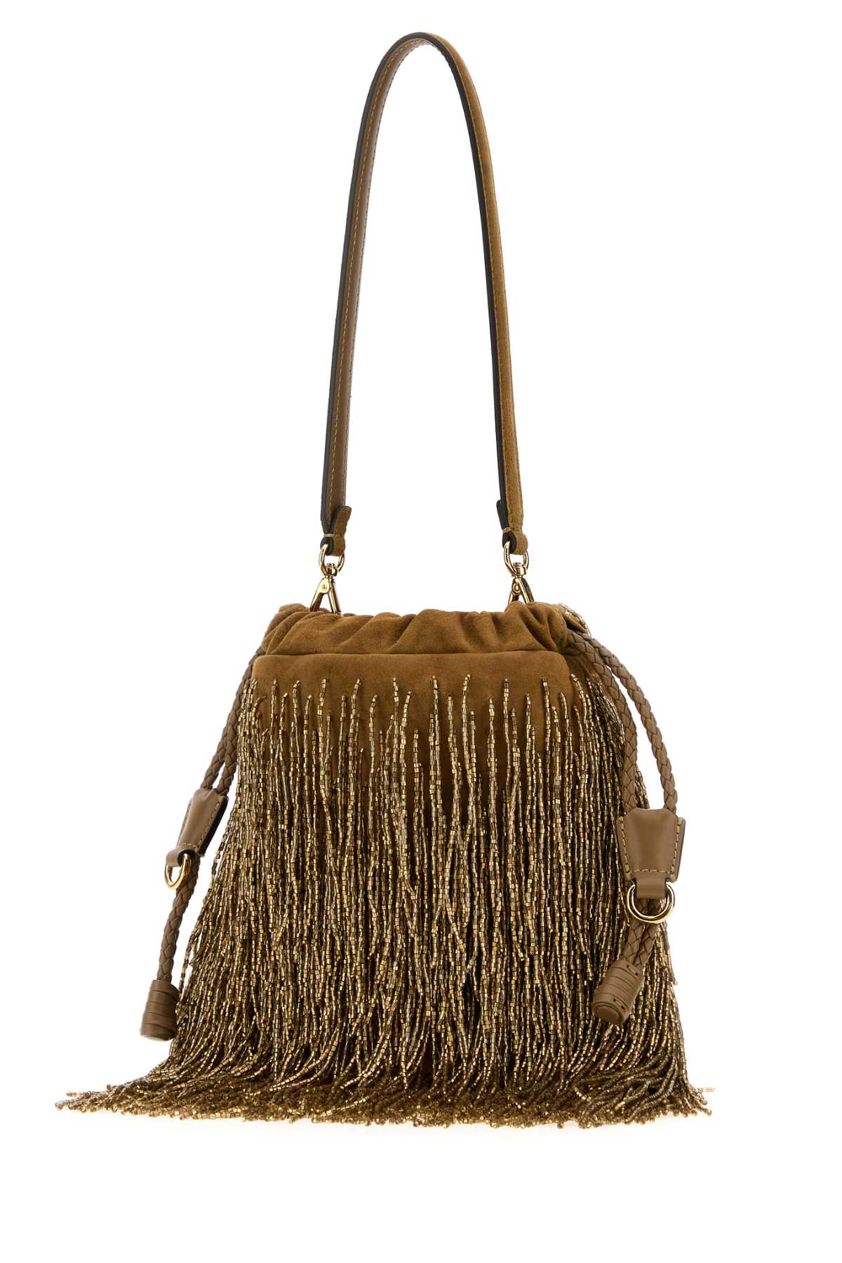 Etro Women Biscuit Suede Small Kalispera Bucket Bag ETRO