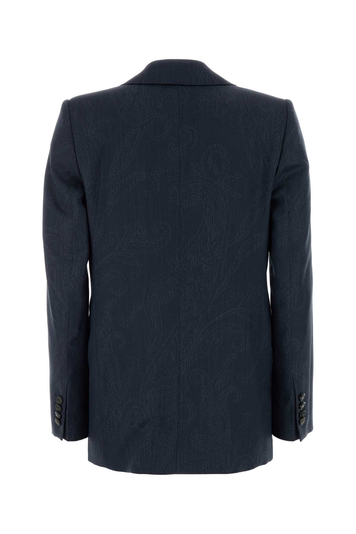 Etro Women Blue Wool Blazer ETRO
