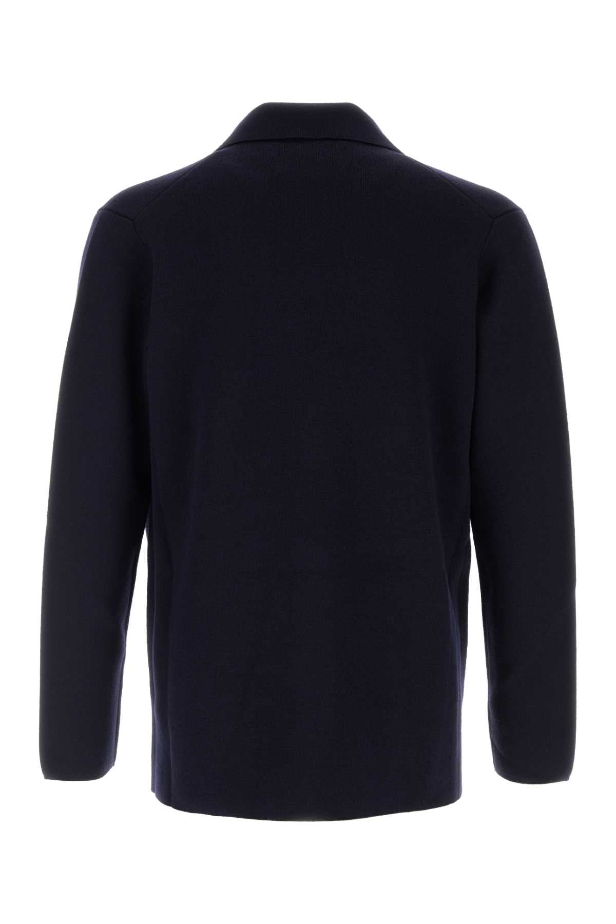 Etro Men Navy Blue Wool Blend Blazer ETRO