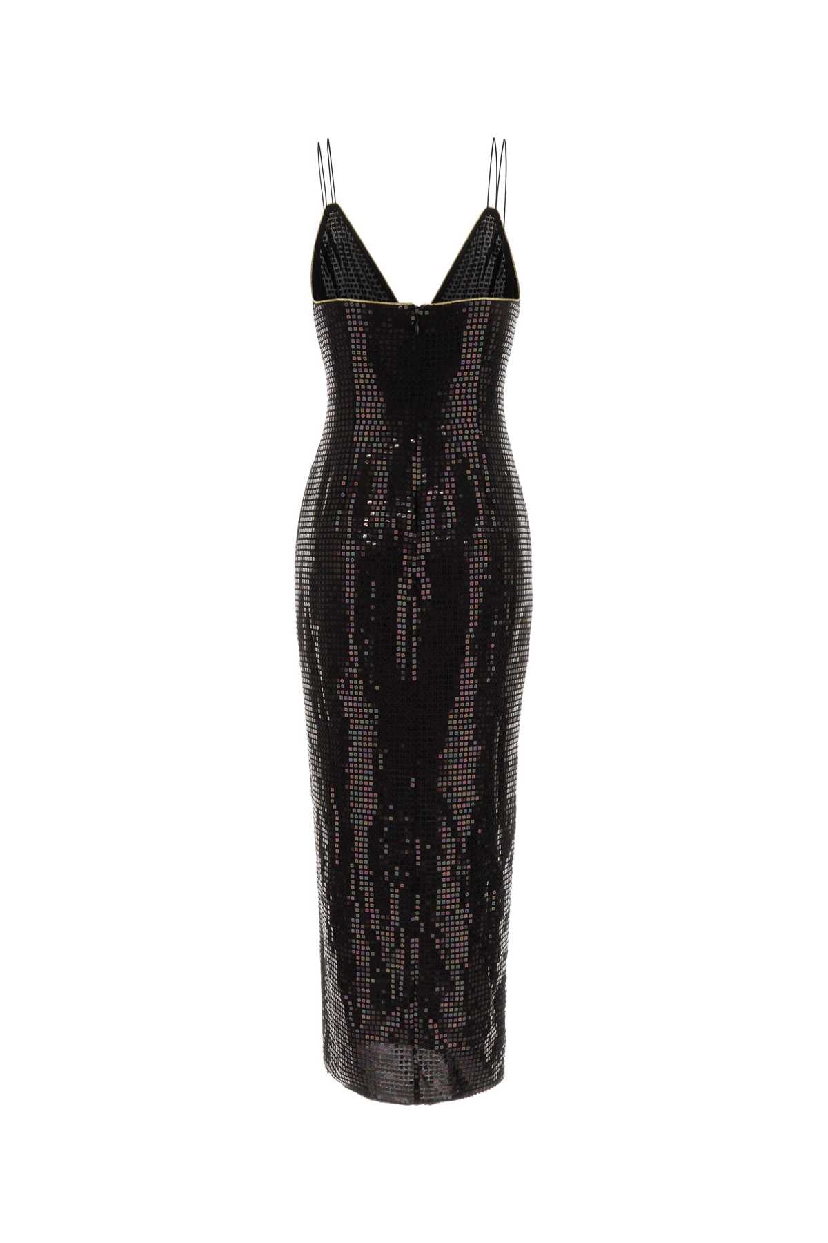 Alessandra Rich Women Embellished Stretch Silk Dress ALESSANDRA RICH