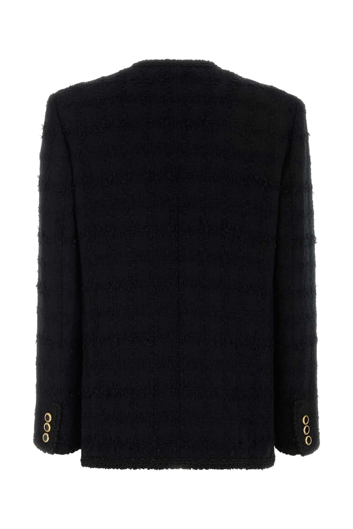 Alessandra Rich Women Black Boucle Blazer ALESSANDRA RICH
