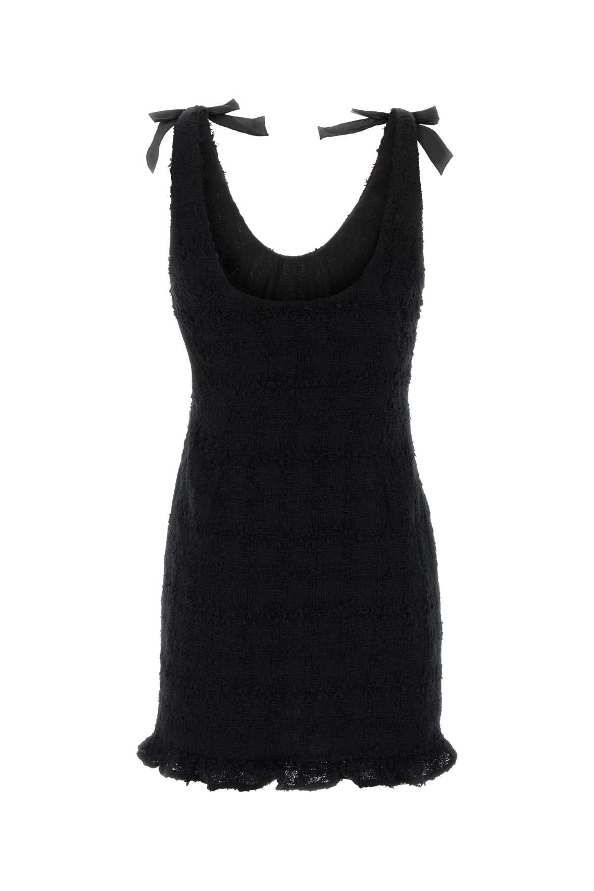Alessandra Rich Women Black Boucle Mini Dress ALESSANDRA RICH