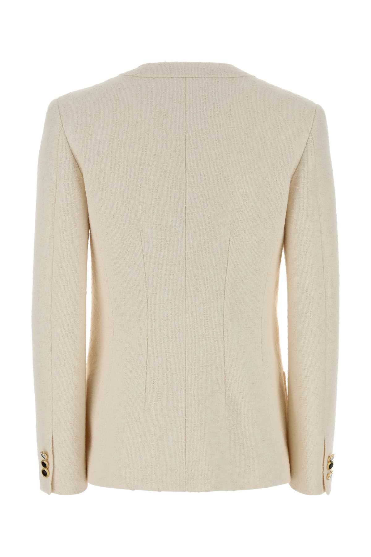 Alessandra Rich Women Ivory Boucle Blazer ALESSANDRA RICH