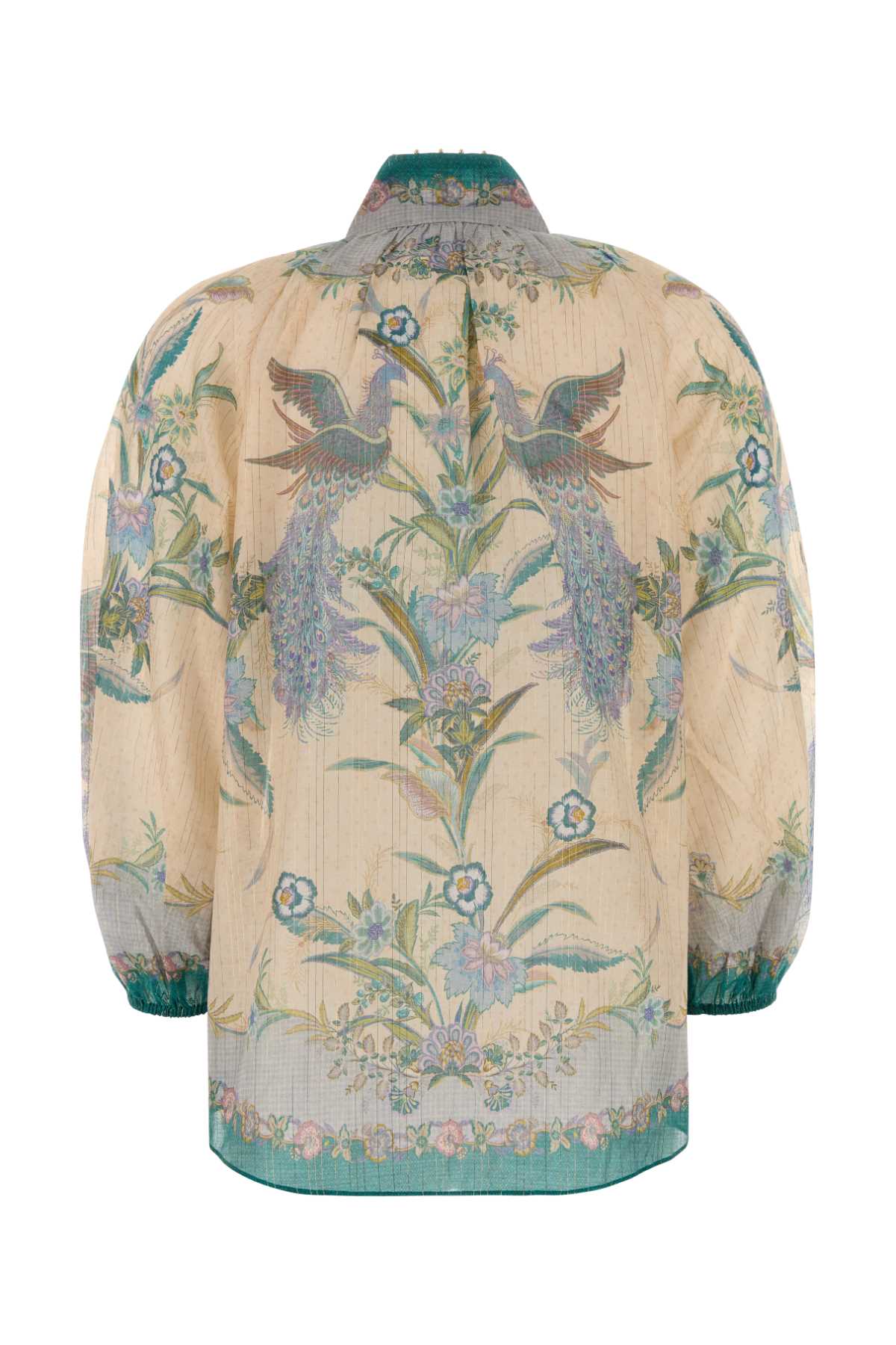 Zimmermann Women Printed Cotton Blend Indra Blouse ZIMMERMANN