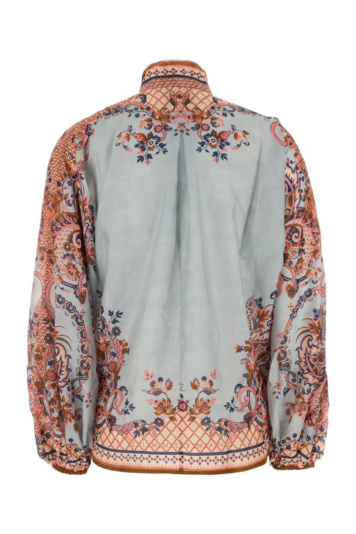 Zimmermann Women Printed Silk Aster Blouse ZIMMERMANN