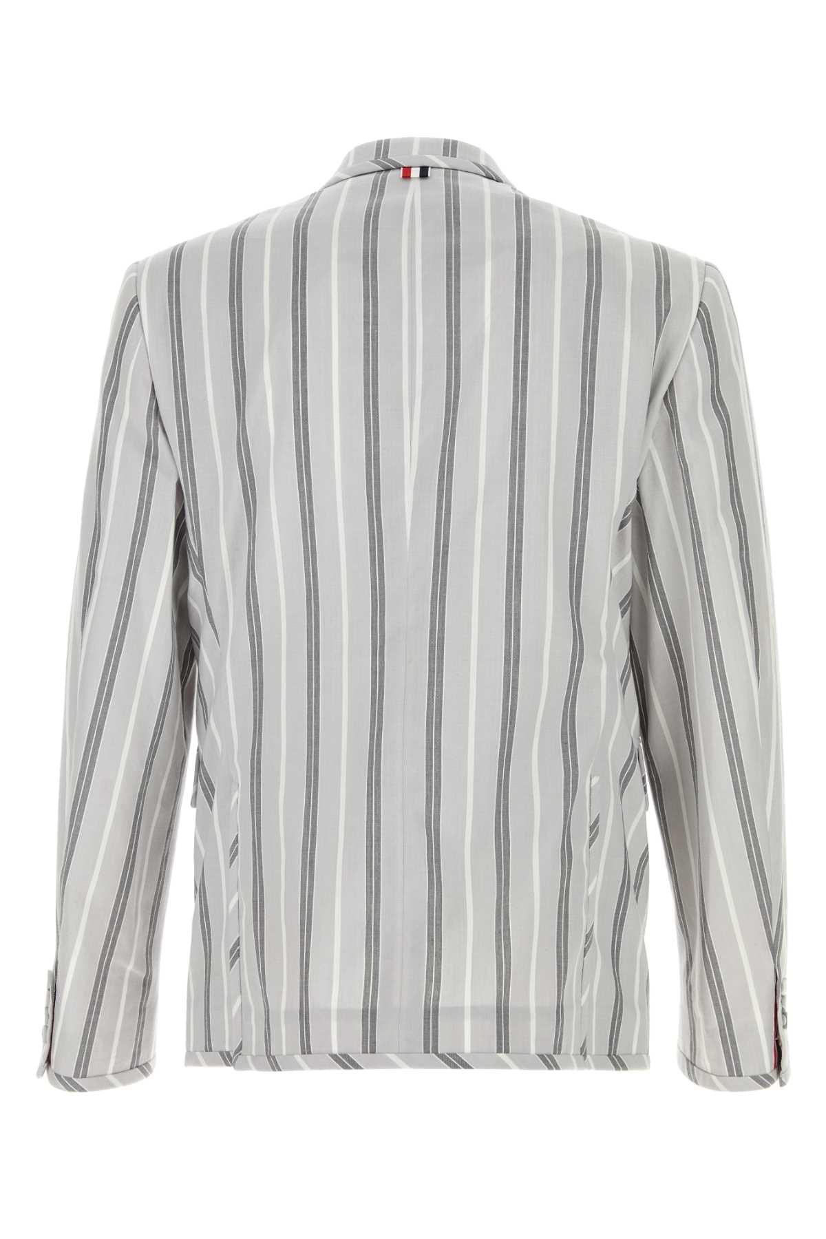 Thom Browne Men Embroidered Cotton Blazer THOM BROWNE
