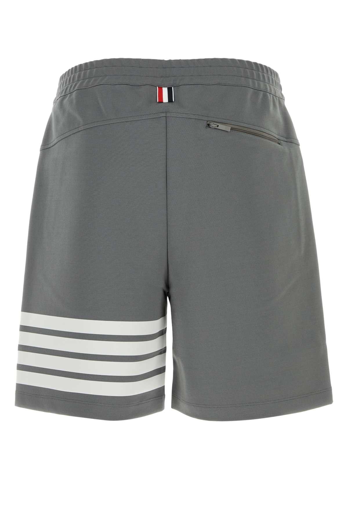 Thom Browne Men Grey Stretch Jersey Bermuda Shorts THOM BROWNE