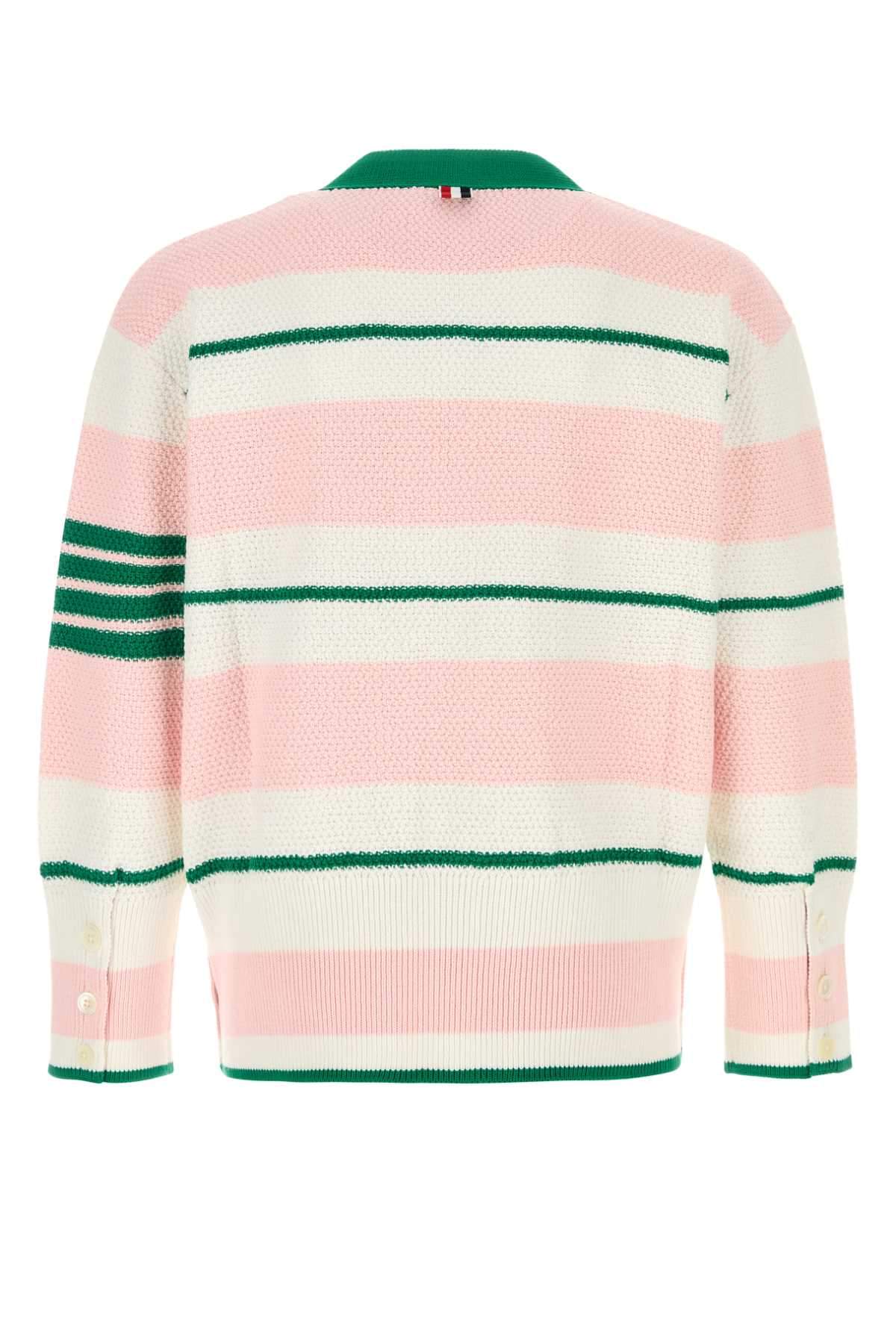 Thom Browne Men Embroidered Cotton Cardigan THOM BROWNE