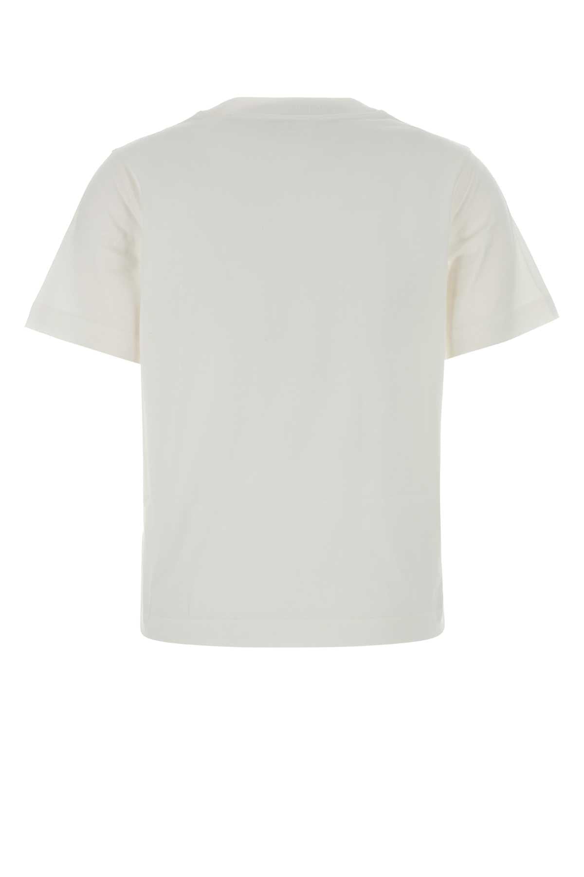 Burberry Women White Cotton T-Shirt BURBERRY