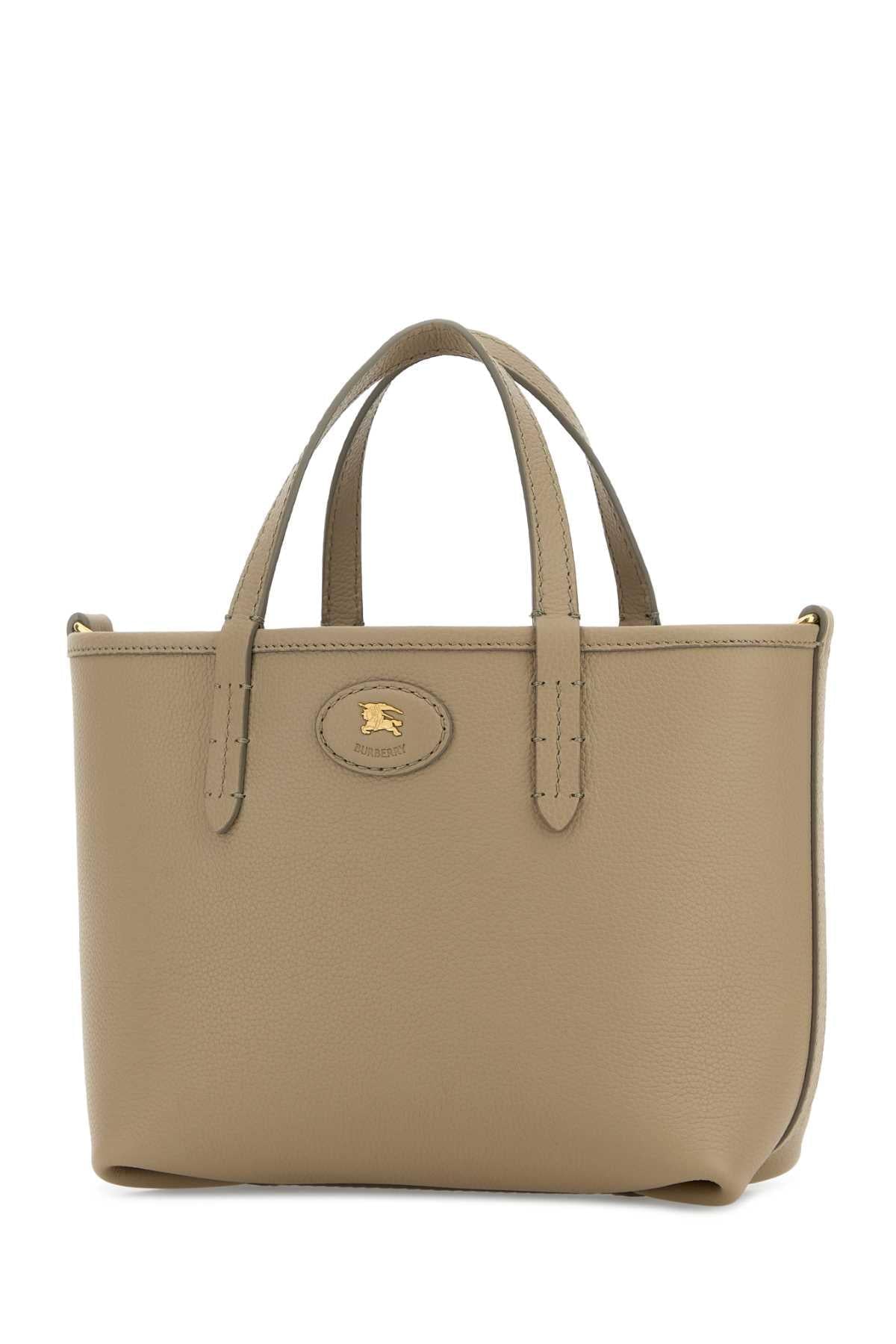 Burberry Women Dove Grey Leather Mini Bloomsbury Reversible Handbag BURBERRY