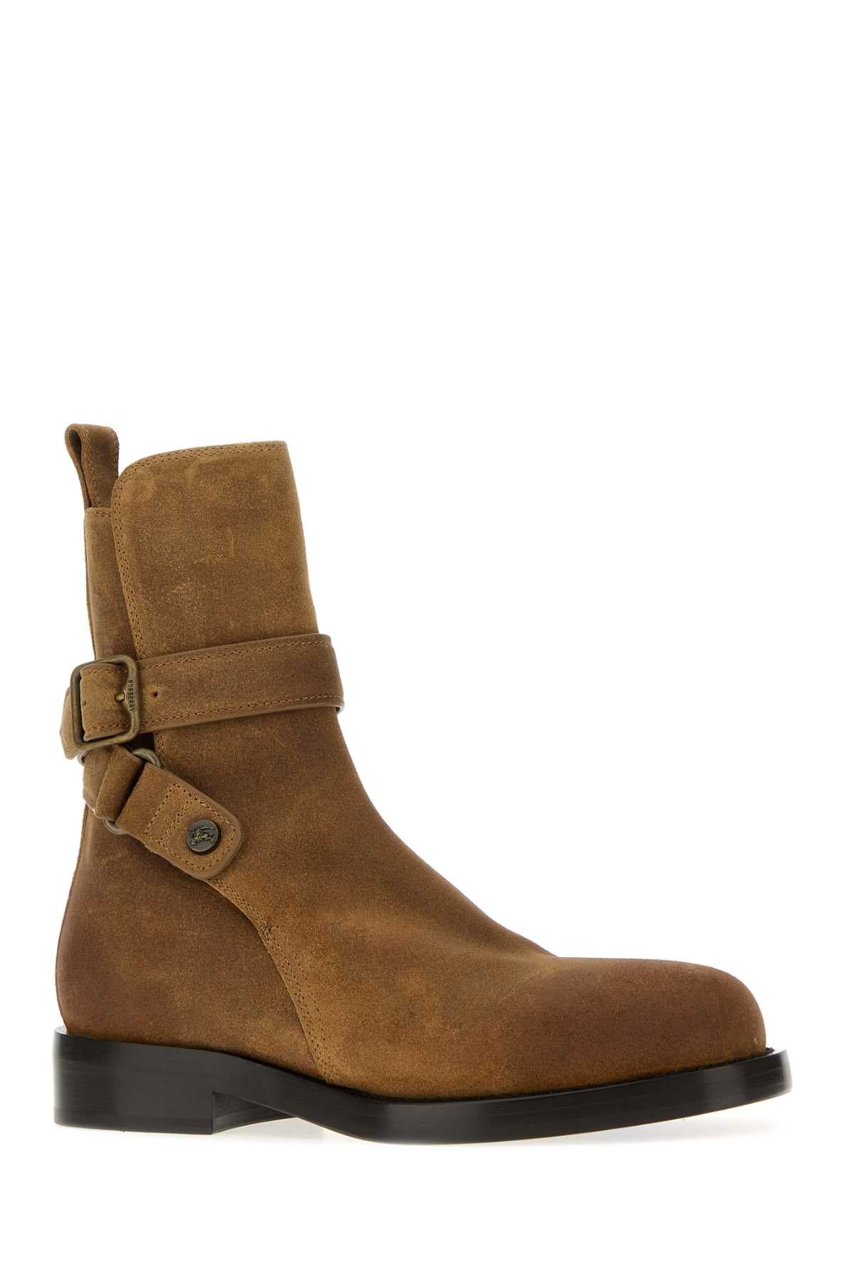 Burberry Women Brown Suede Boots BURBERRY