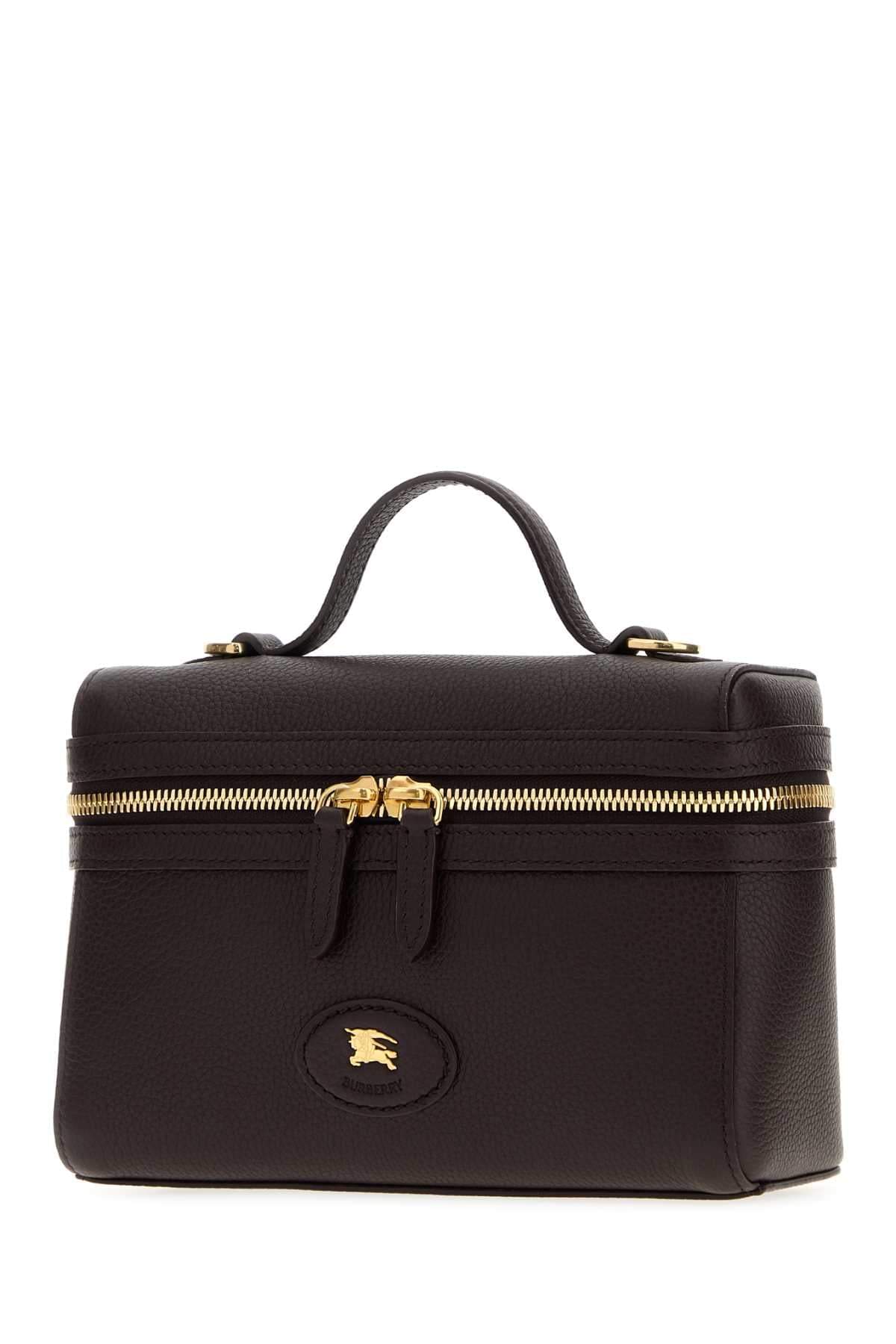 Burberry Women Dark Brown Leather Bloomsbury Handbag BURBERRY