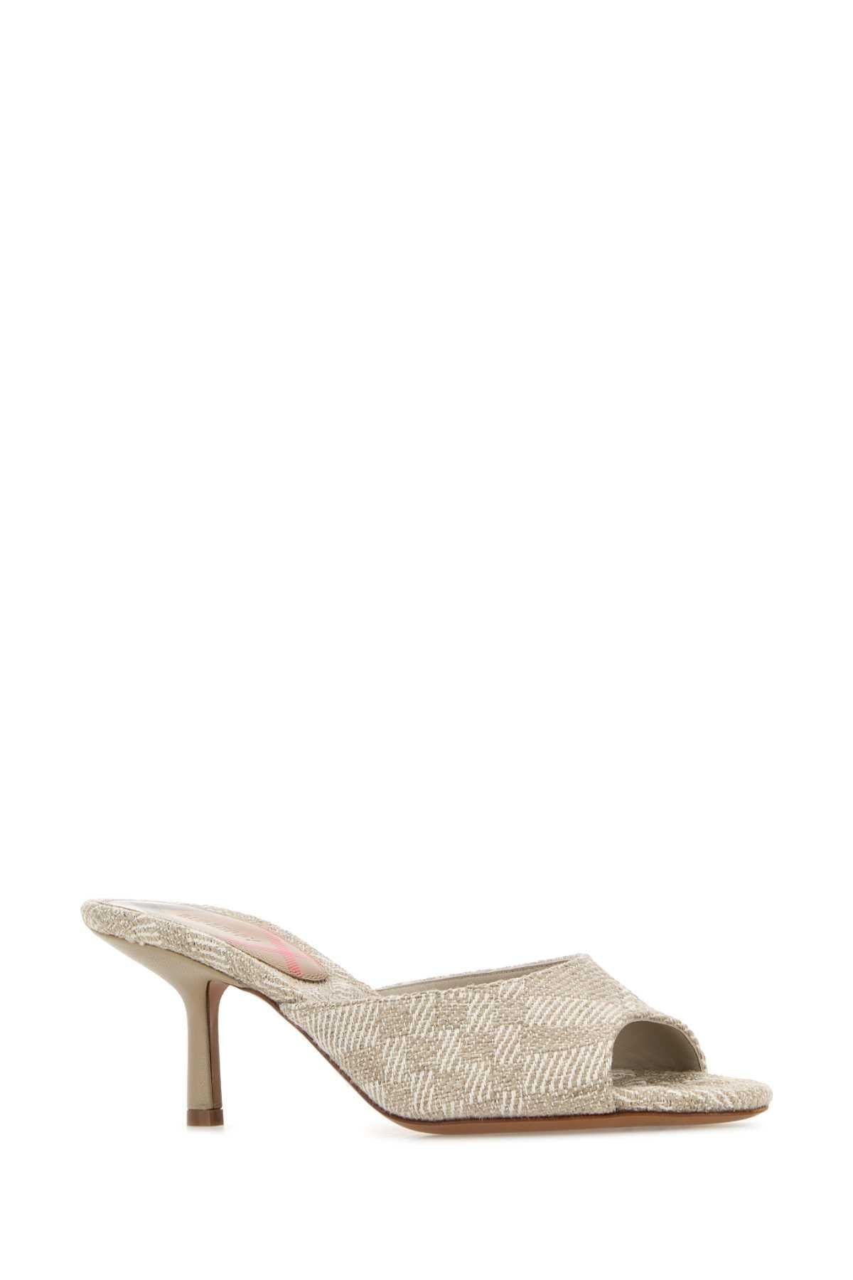 Burberry Women Embroidered Fabric Mules BURBERRY