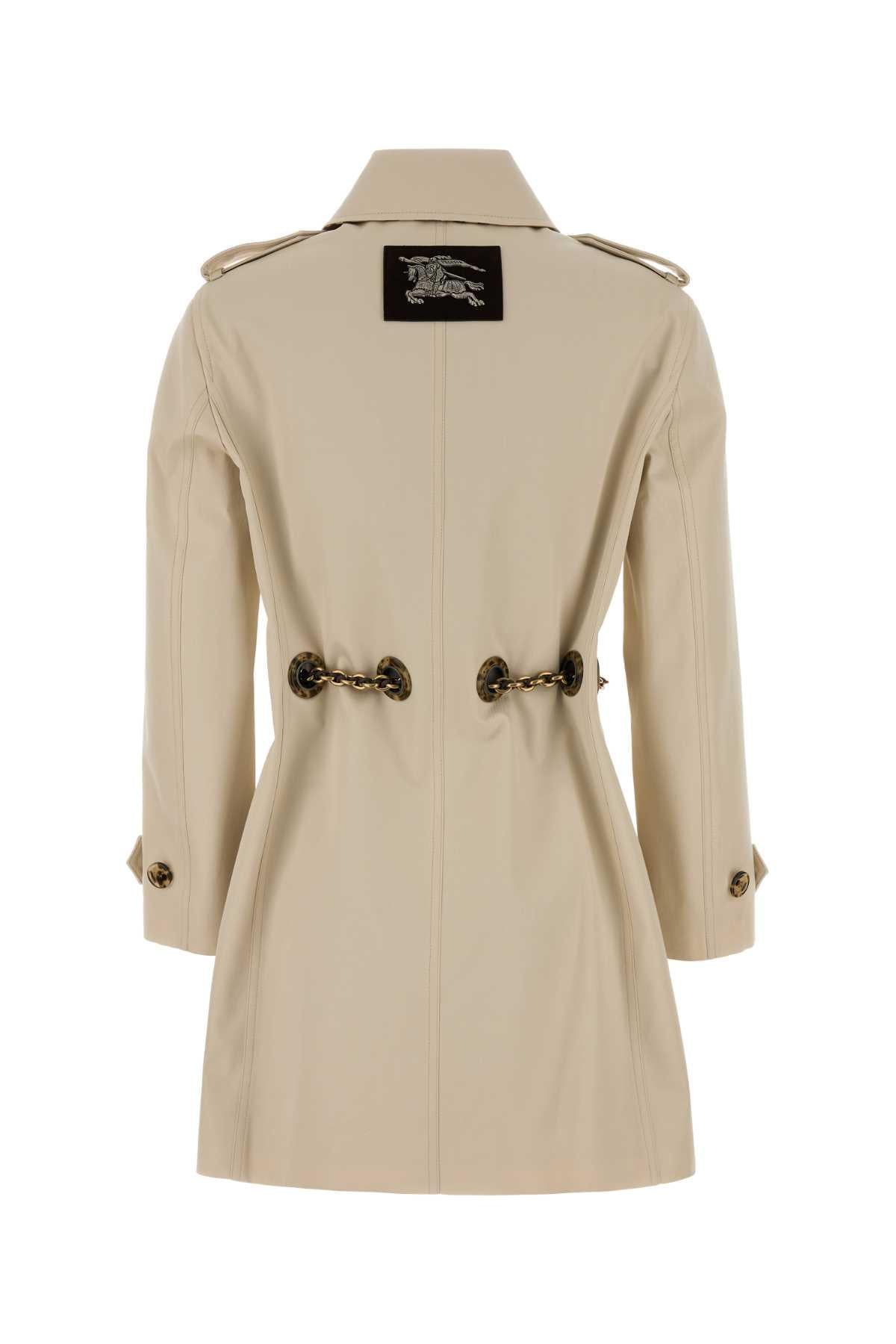 Burberry Women Sand Gabardine Stonehaven Trench Coat BURBERRY
