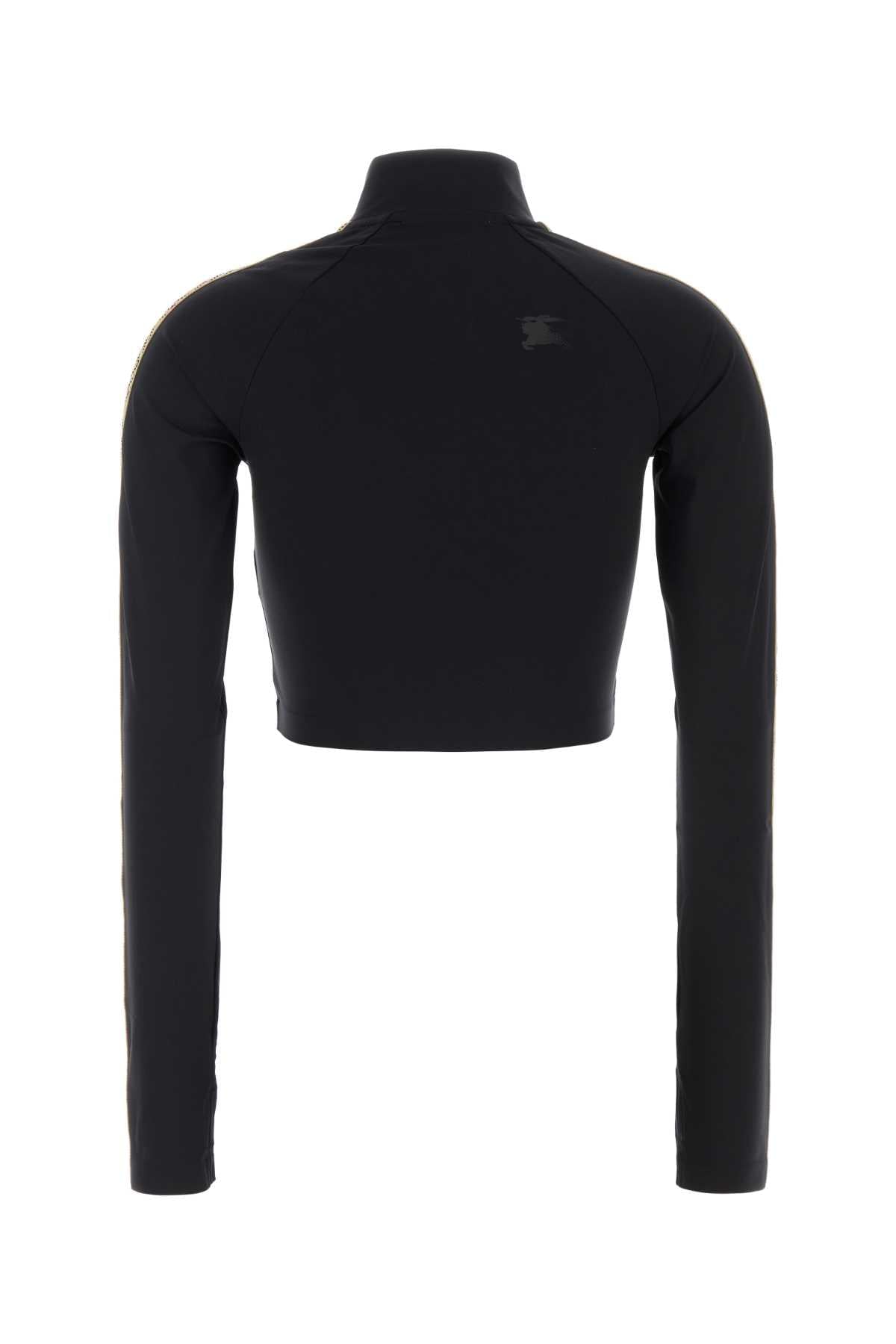 Burberry Women Black Stretch Nylon Sweatshirt BURBERRY