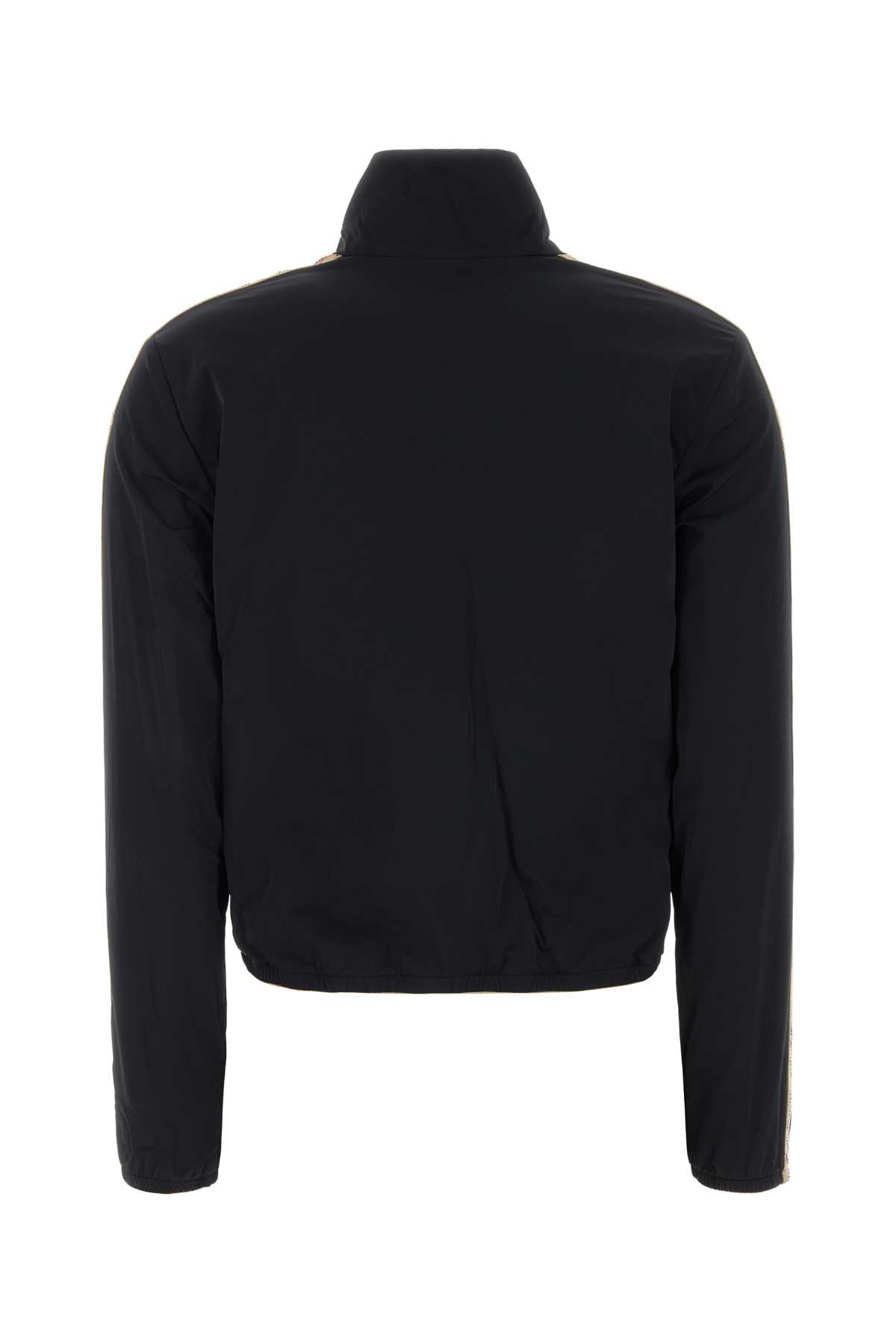 Burberry Women Black Stretch Nylon Reversible Jacket