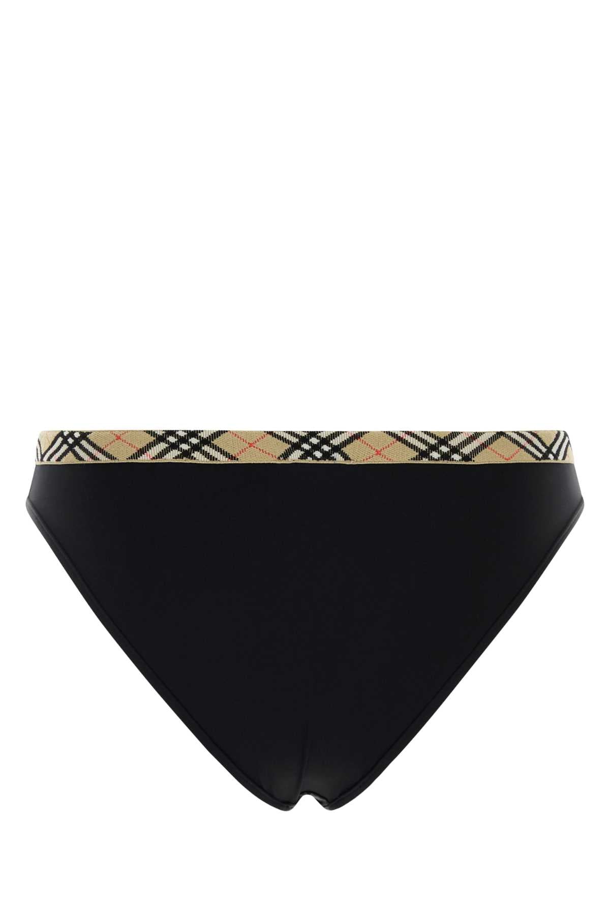 Burberry Women Black Stretch Nylon Bikini Bottom BURBERRY
