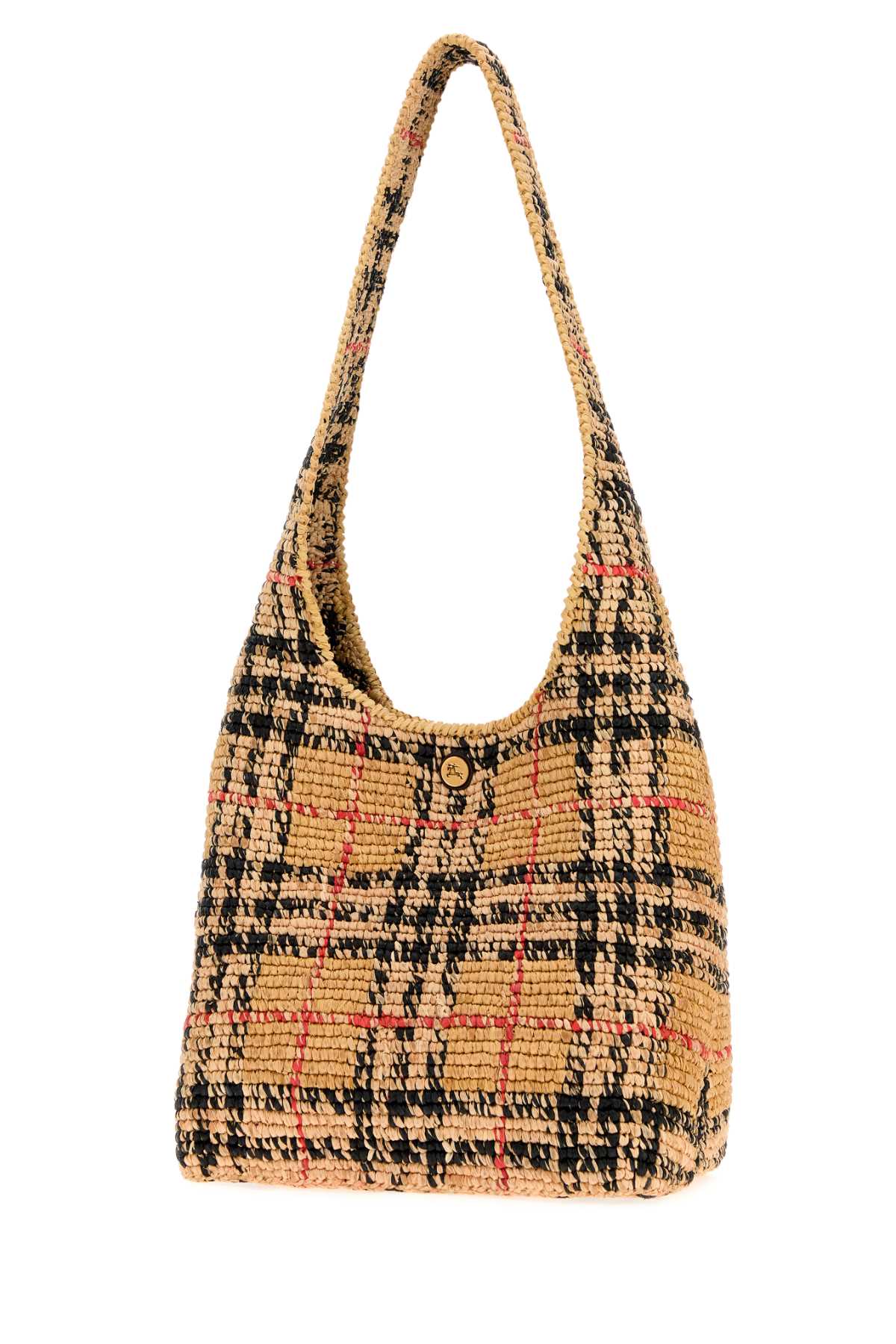 Burberry Women Embroidered Raffia Margate Shoulder Bag BURBERRY