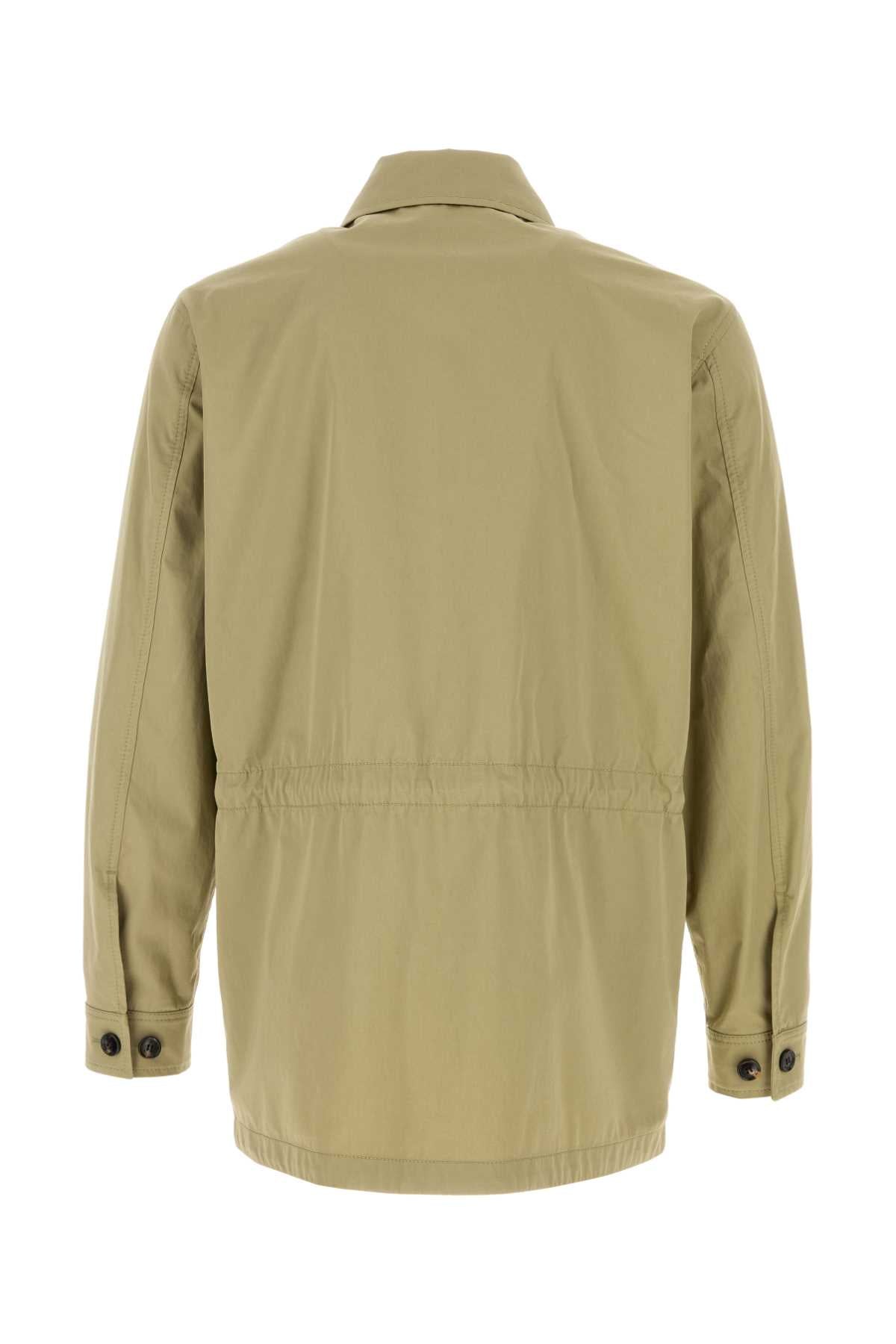 Burberry Men Sage Green Cotton Bradmore Overcoat BURBERRY