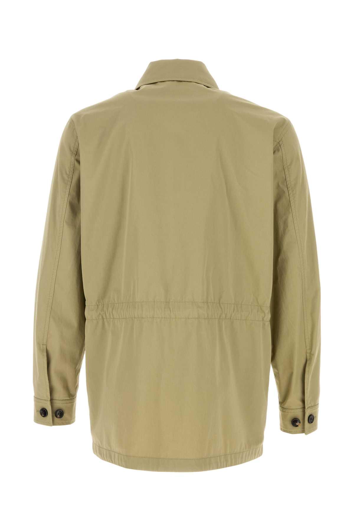 Burberry Men Sage Green Cotton Bradmore Overcoat BURBERRY