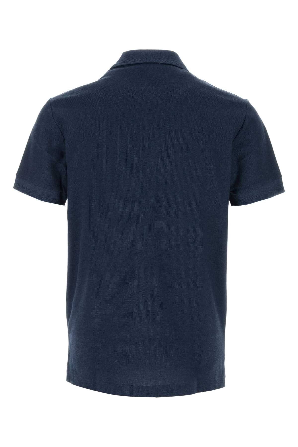 Burberry Men Navy Blue Piquet Polo Shirt BURBERRY