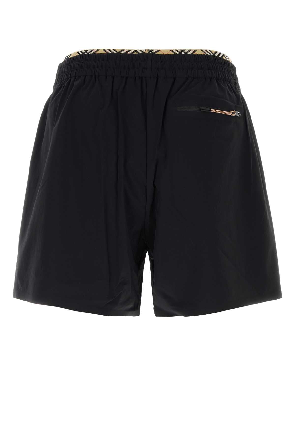 Burberry Men Black Stretch Nylon Bermuda Shorts BURBERRY