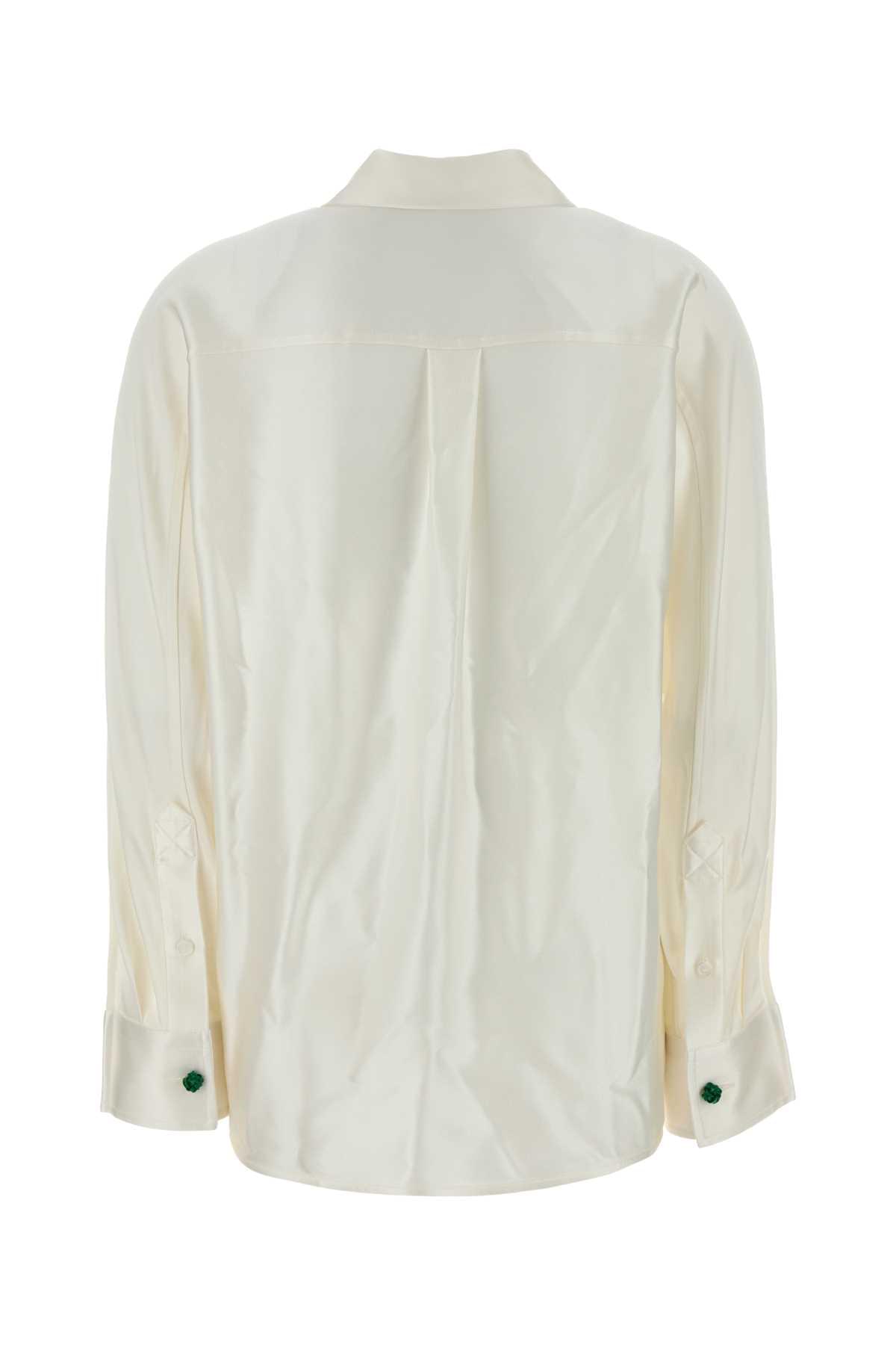 Bottega Veneta Women Ivory Silk Shirt BOTTEGA VENETA