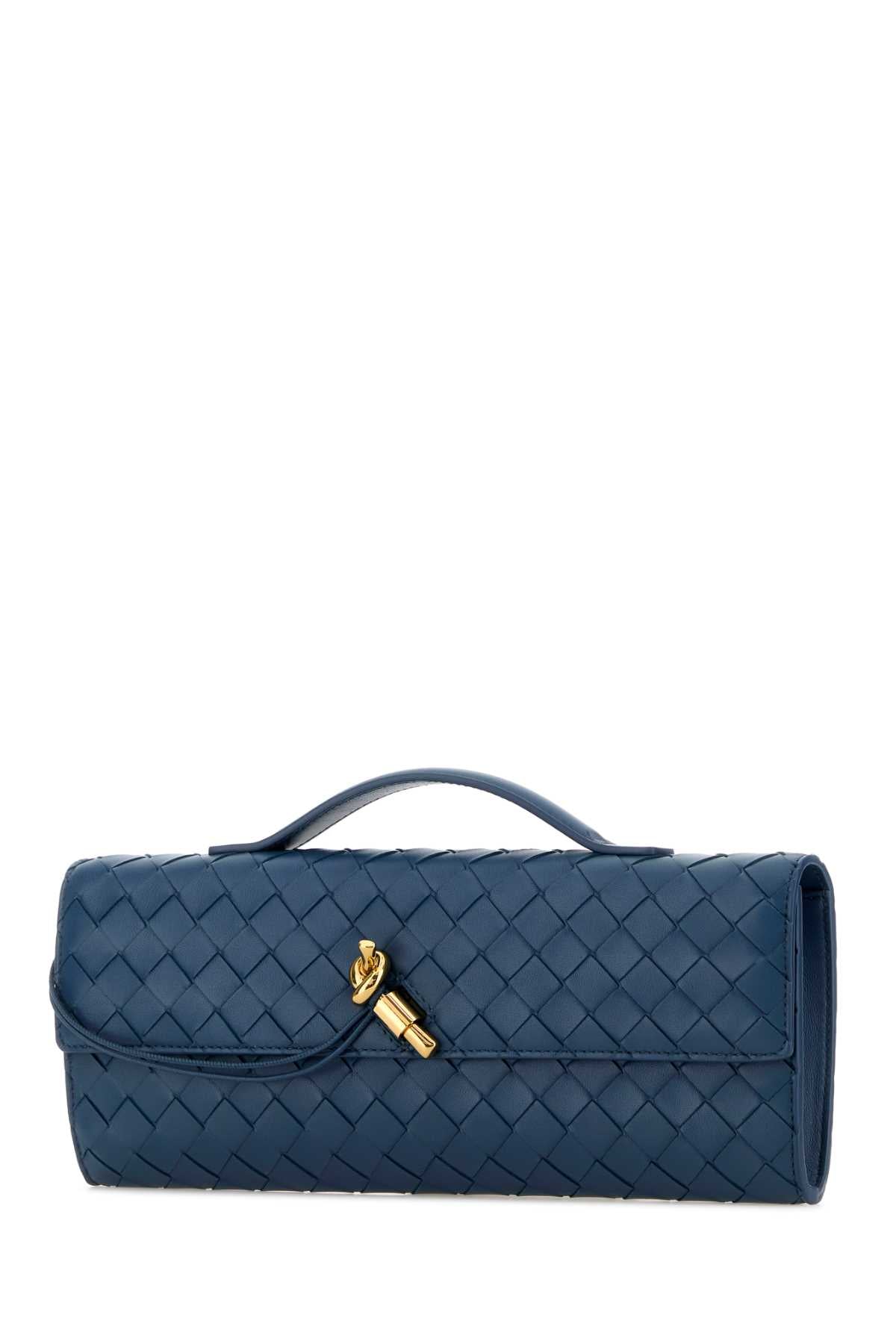 Bottega Veneta Women Navy Blue Leather Andiamo Handbag BOTTEGA VENETA