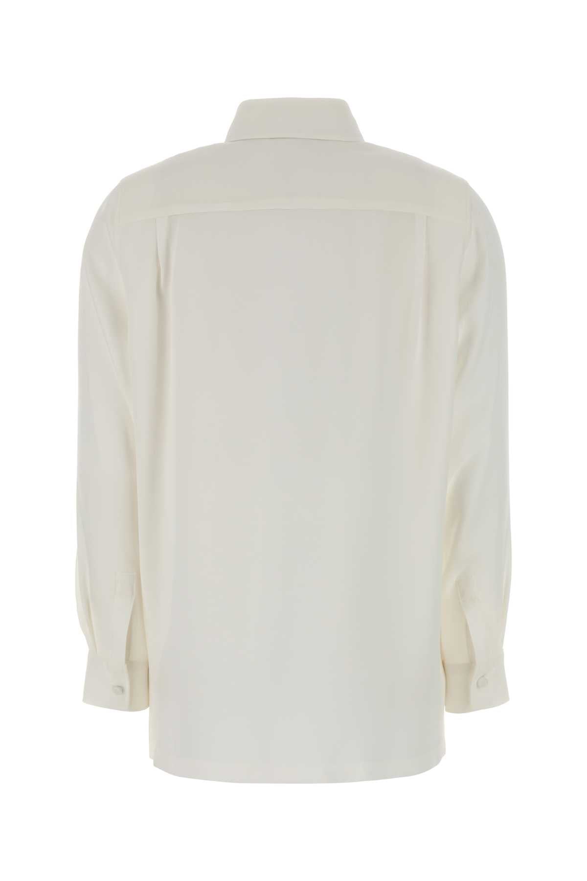 Max Mara Women White Silk Geranio Shirt MAX MARA