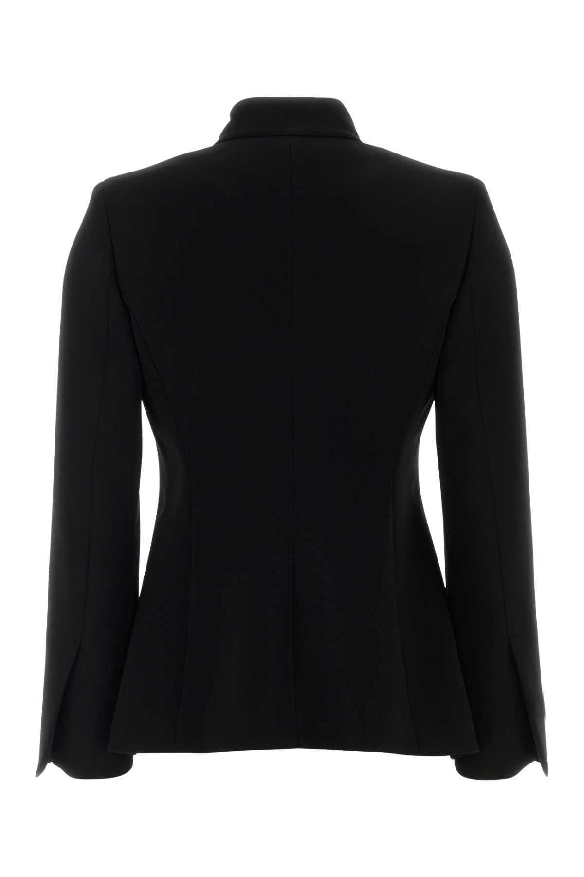 Max Mara Women Black Crepe Polo Blazer MAX MARA