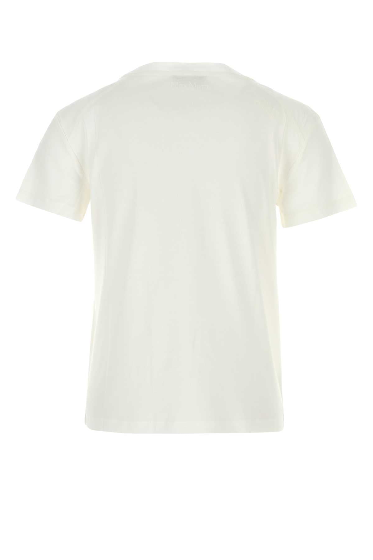 S Maxmara Women White Cotton And Modal Segale T-Shirt S MAX MARA