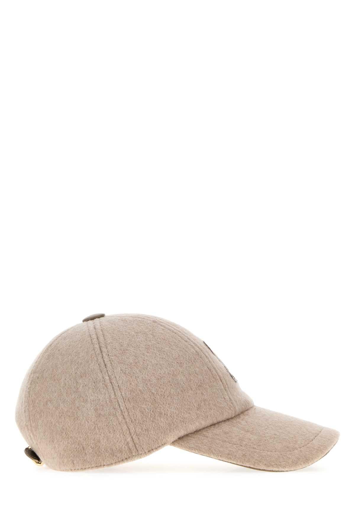 Max Mara Women Cappuccino Cashmere Ordine Baseball Cap MAX MARA
