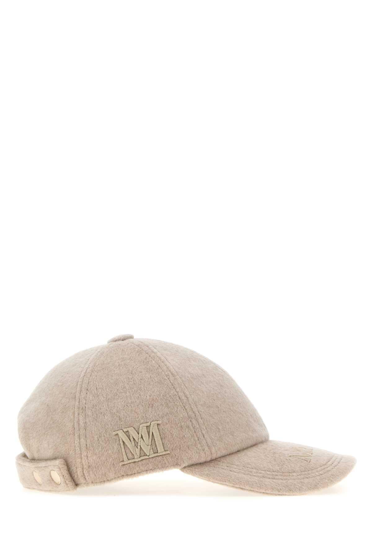 Max Mara Women Cappuccino Cashmere Lancia Baseball Cap MAX MARA
