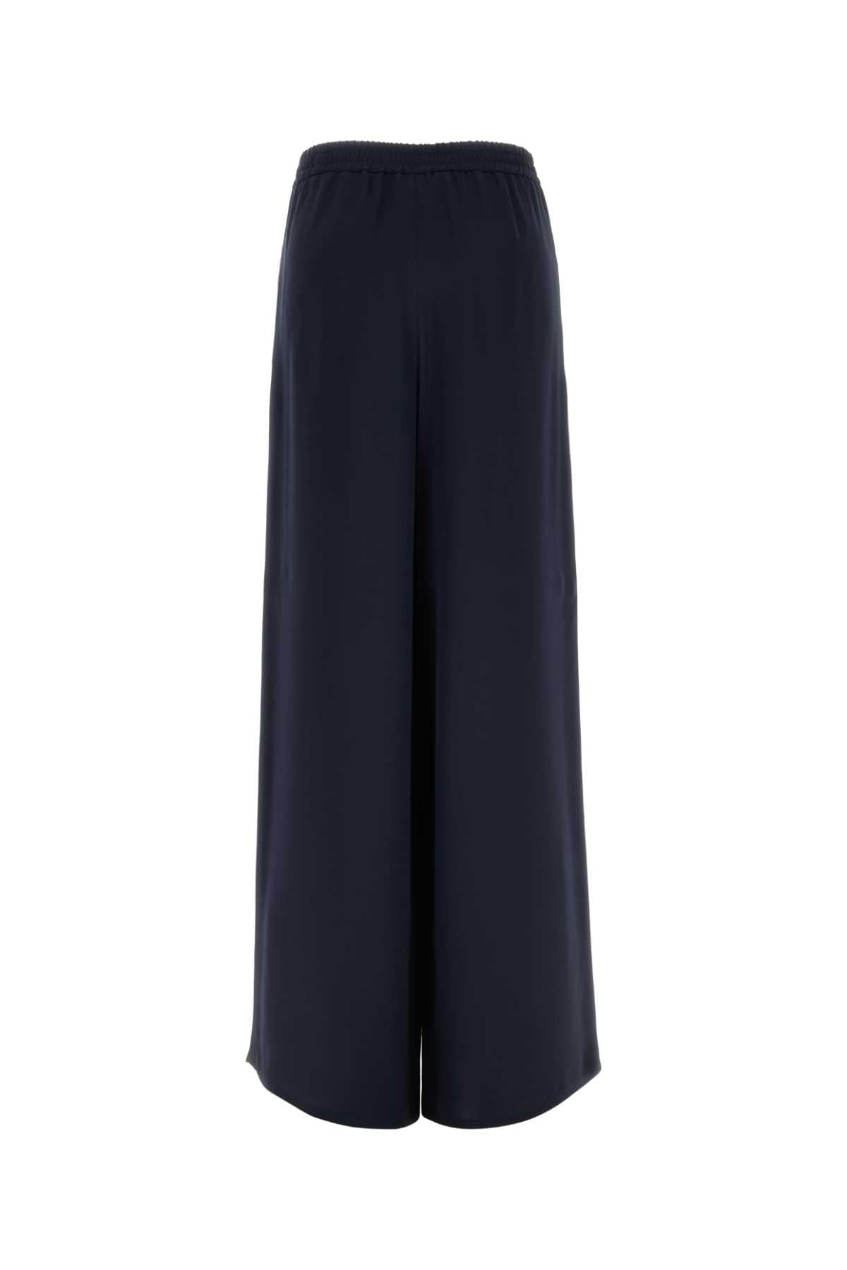 Max Mara Women Navy Blue Silk Volonta Wide-Leg Pant MAX MARA