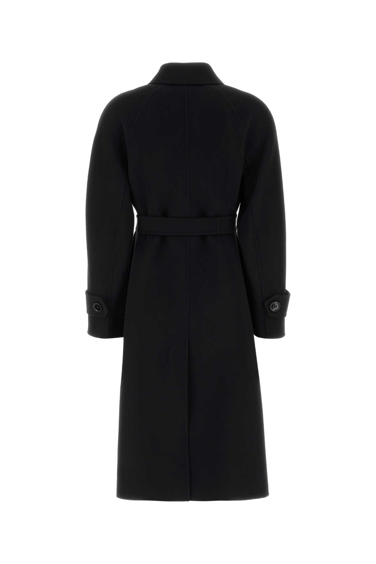 S Maxmara Women Black Wool Samanta Coat S MAX MARA
