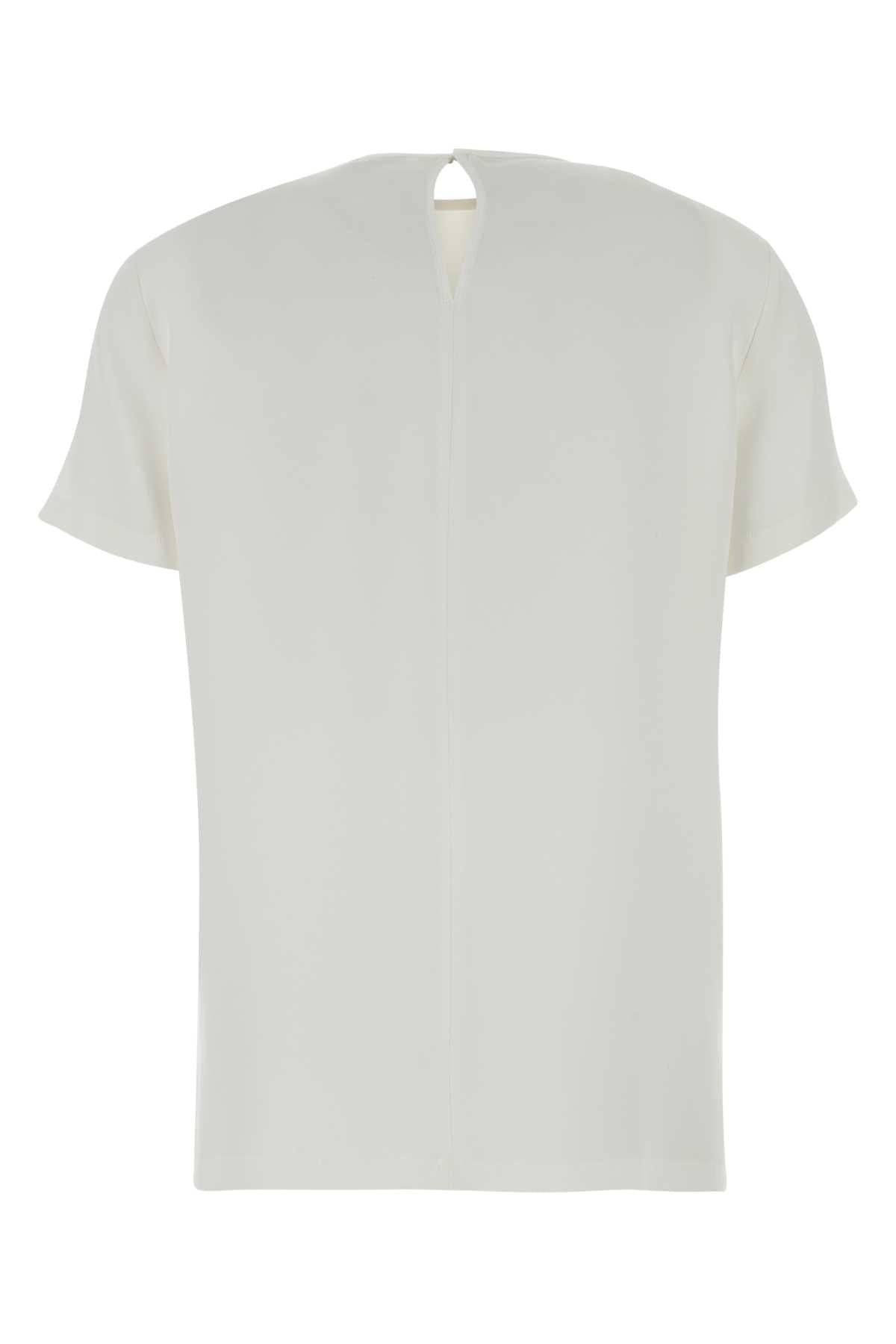 Max Mara Women White Silk Pagano T-Shirt MAX MARA