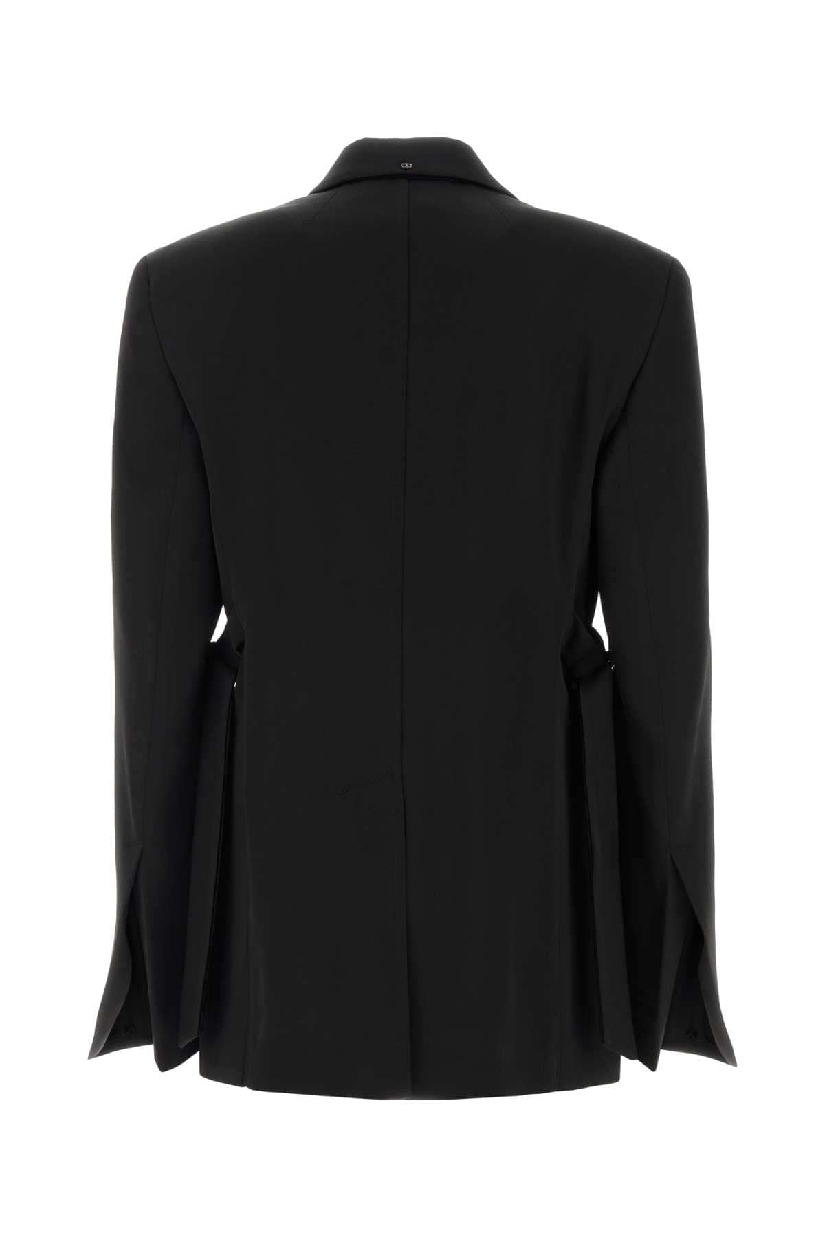 Sportmax Women Black Viscose Novella Blazer SPORTMAX