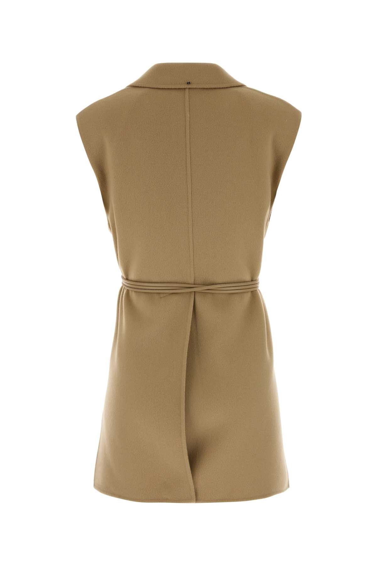 Sportmax Women Beige Wool Rapido Vest SPORTMAX