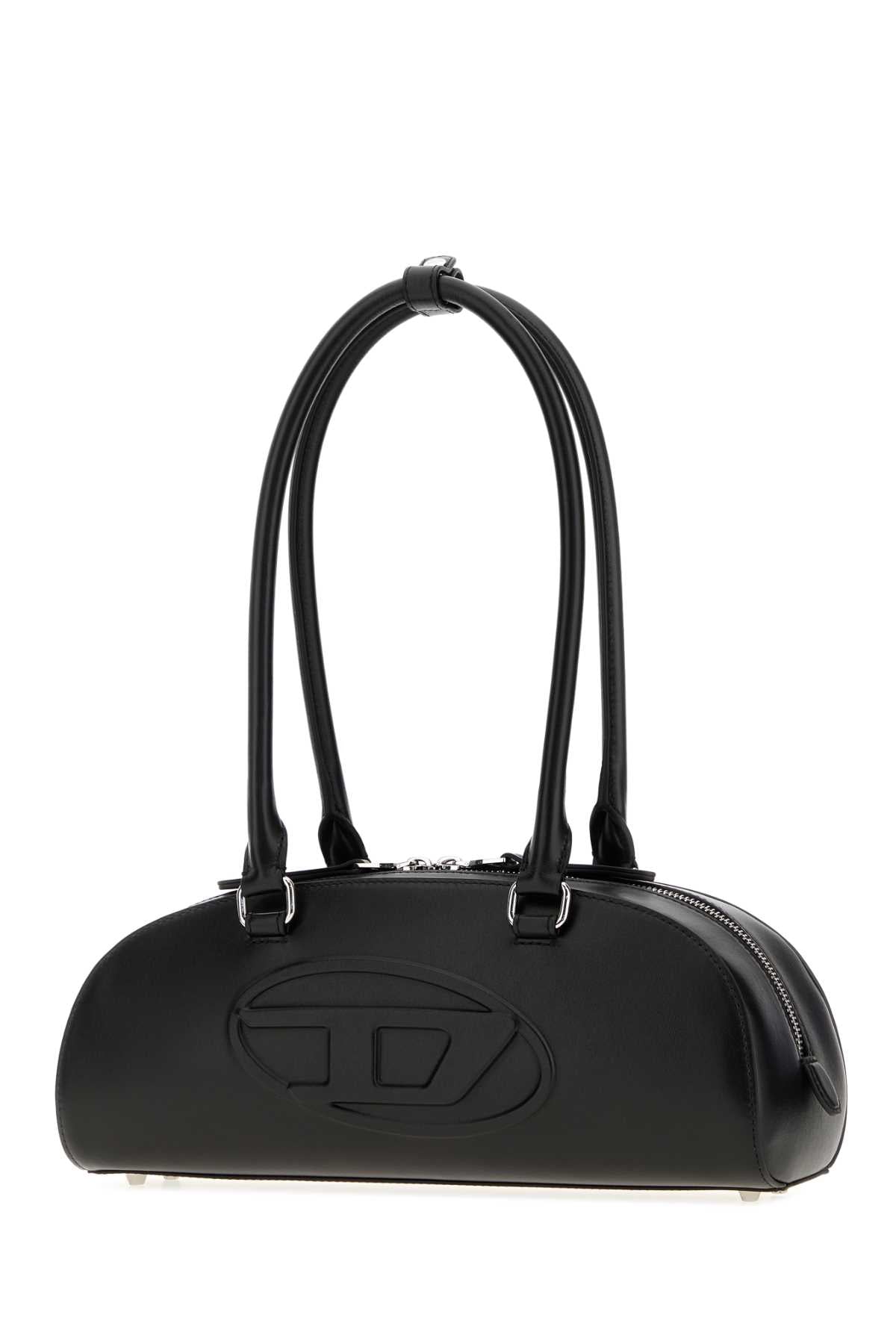 Diesel Men Black Leather 1Dr Dome Shoulder Bag DIESEL