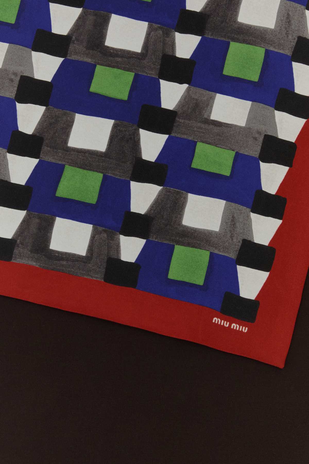 Miu Miu Women Printed Silk Foulard MIU MIU