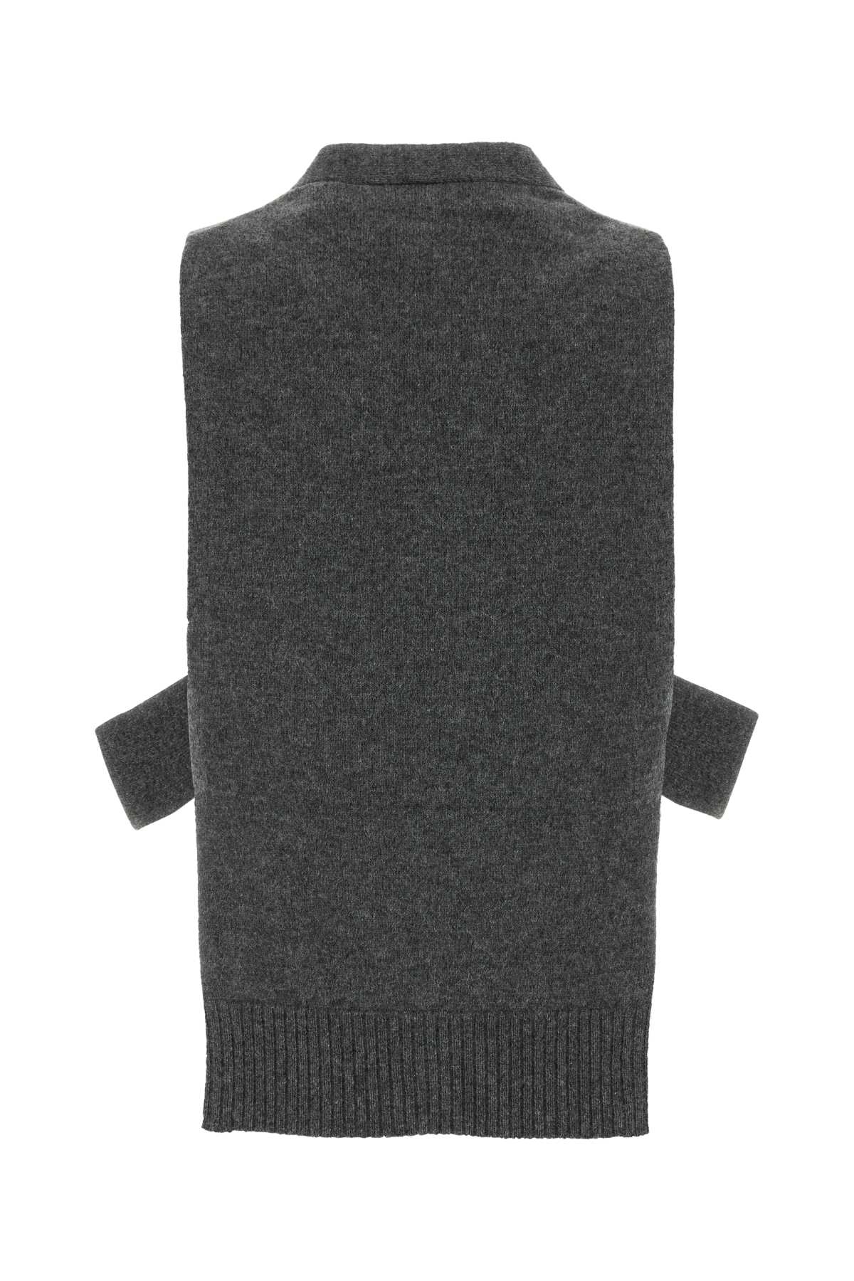 Miu Miu Women Dark Grey Cashmere Vest MIU MIU