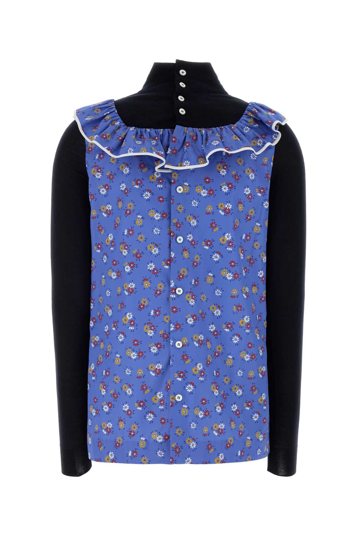 Miu Miu Women Printed Poplin Top MIU MIU